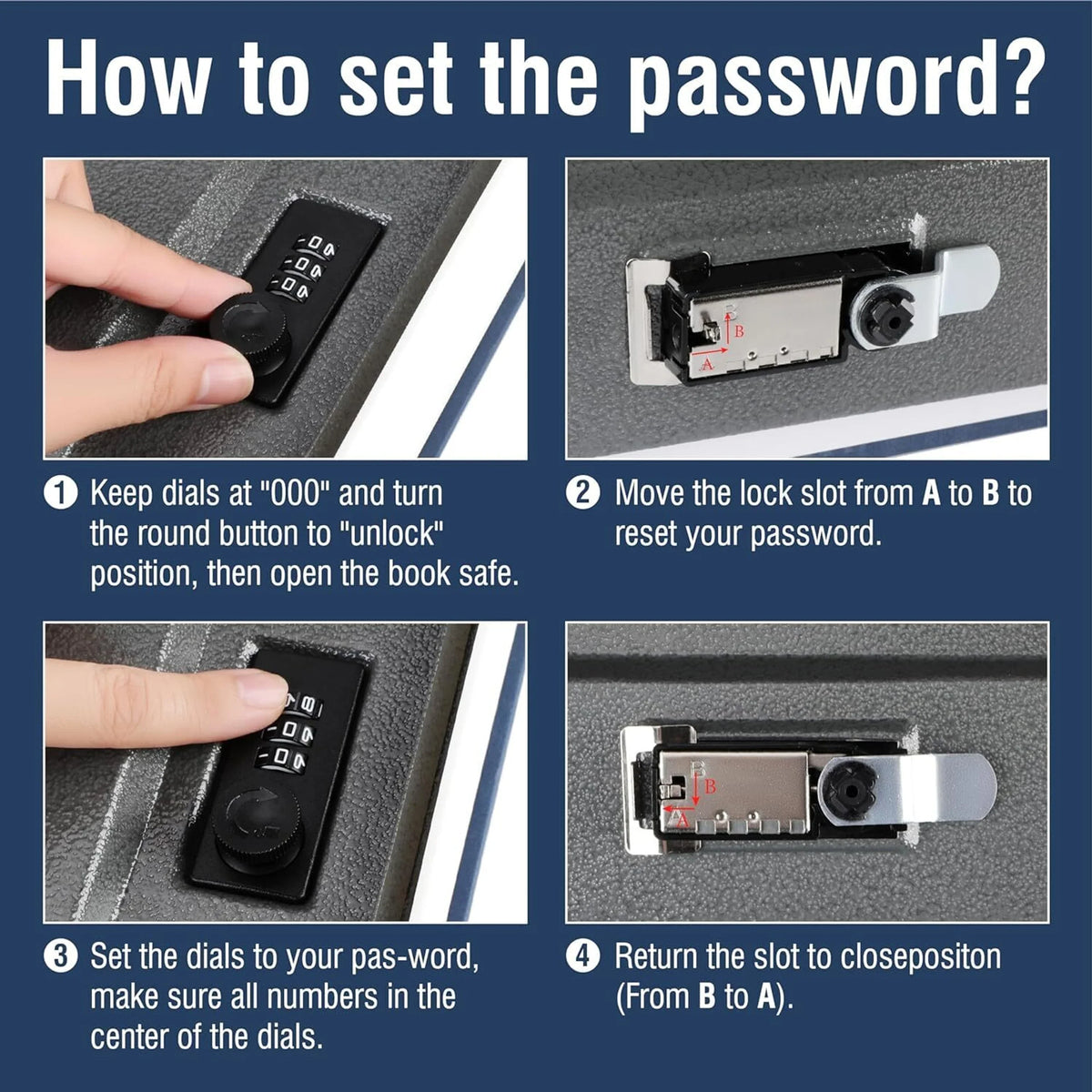 📚🔒 Secret Book Locker with Combination Code – Hidden Security Safe Box for Cash & Jewels
