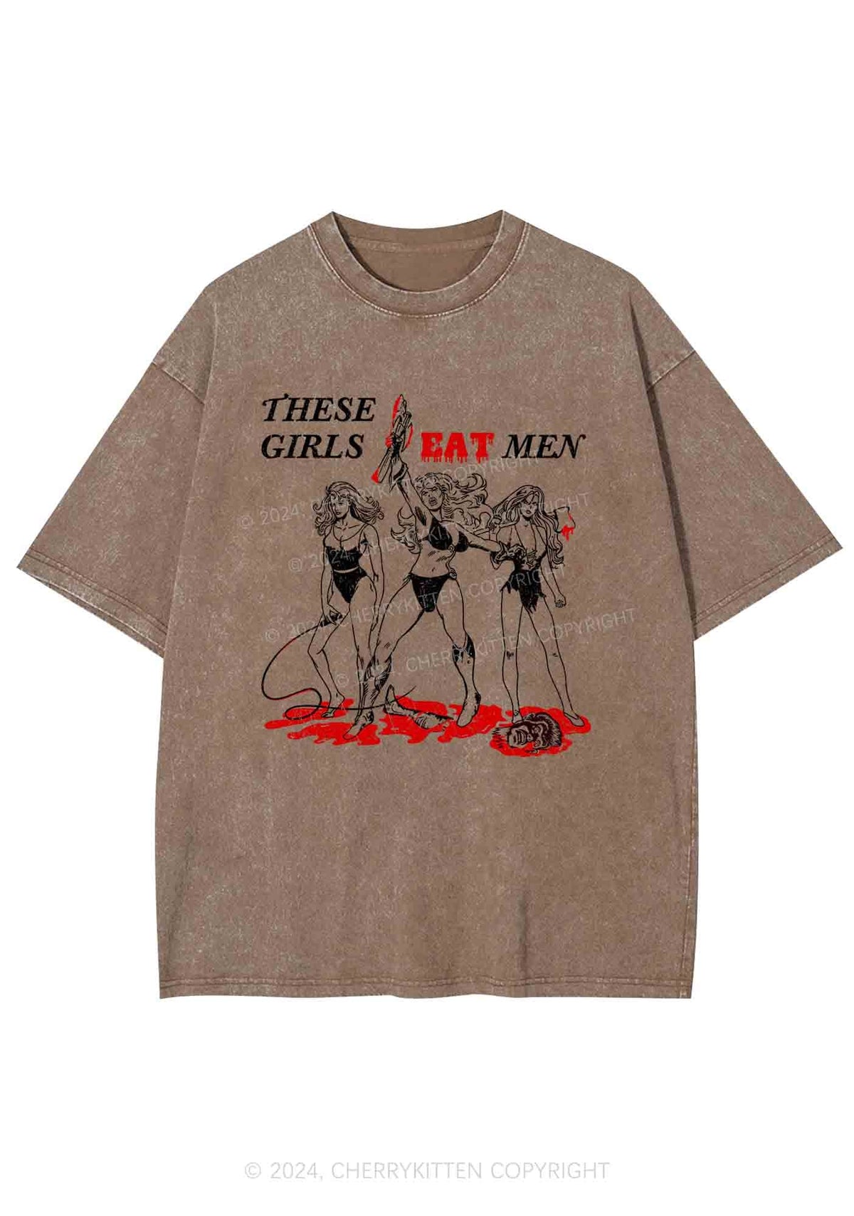 These Girls Eat Men Y2K Washed Tee Cherrykitten
