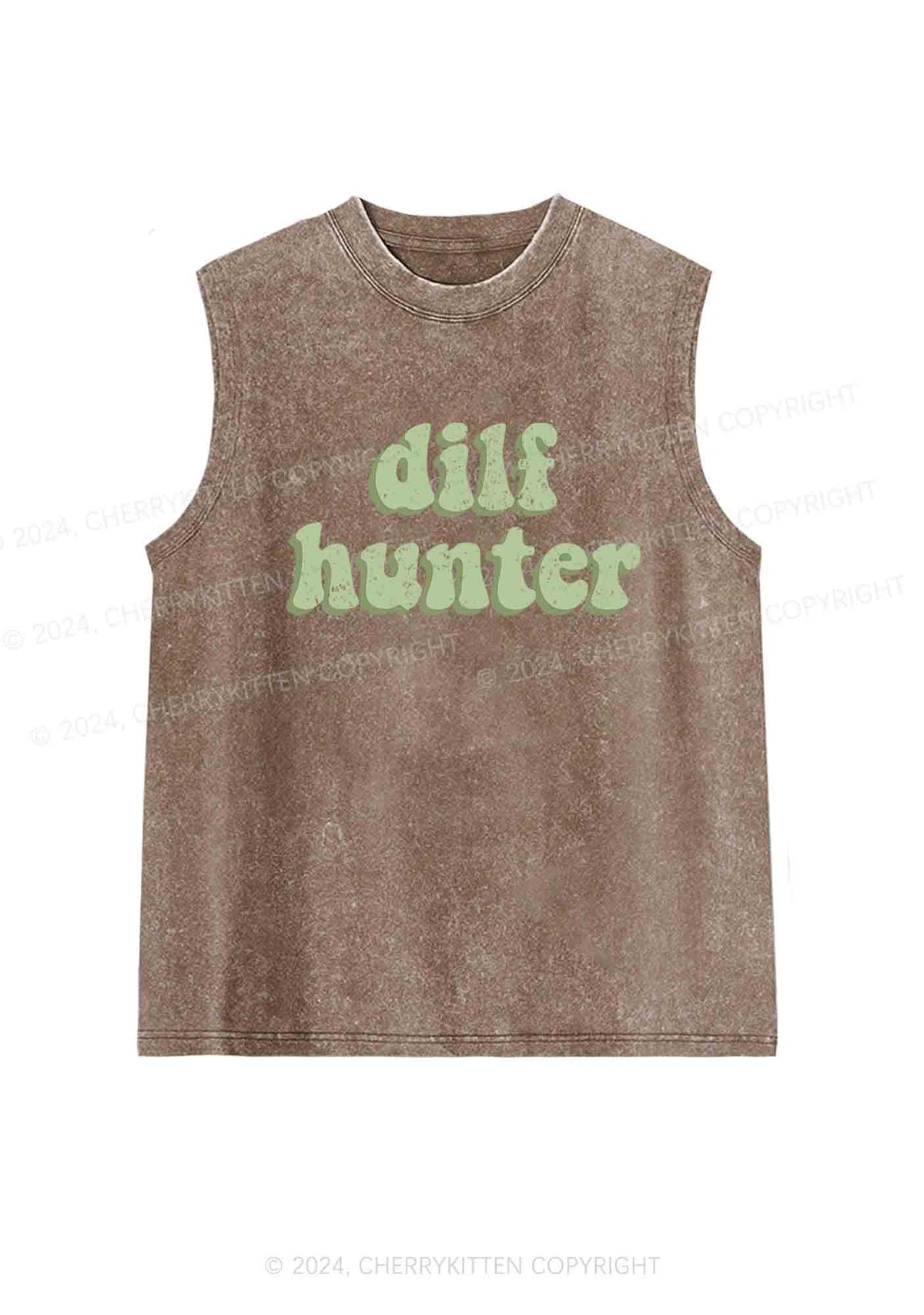 Green Hunter Y2K Washed Tank Cherrykitten