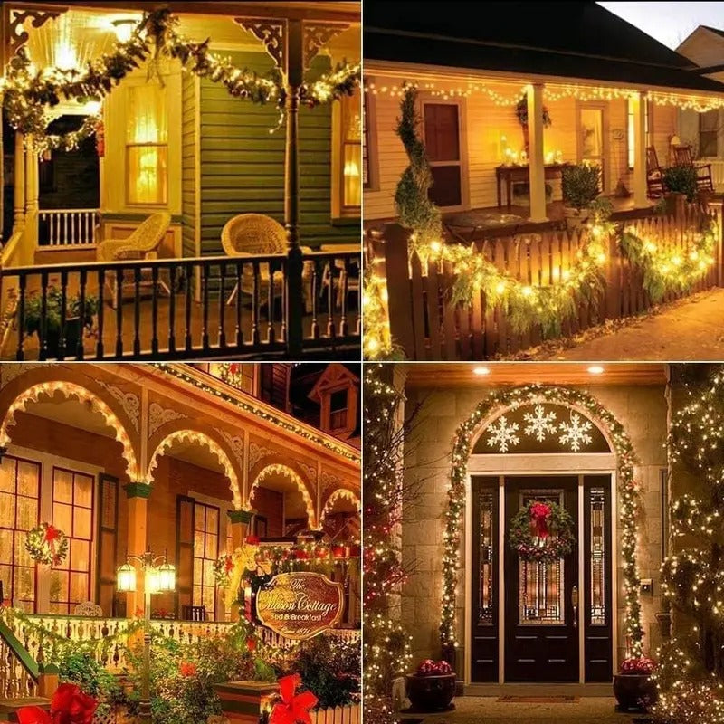 2-Pack 80FT Solar String Lights, 240 LED Waterproof Outdoor Fairy Lights with 8 Modes