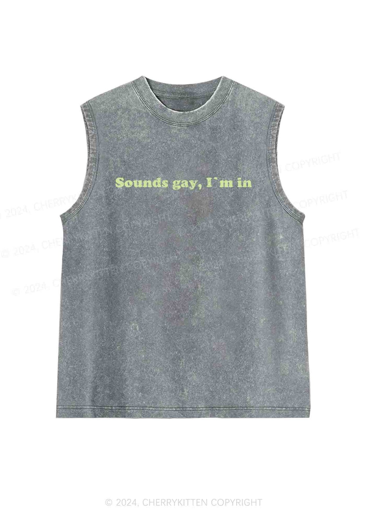 Sounds Gay Y2K Washed Tank Cherrykitten