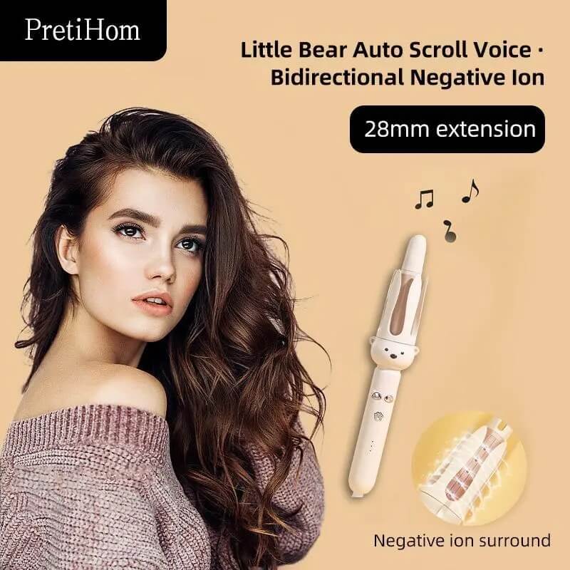 32mm Automatic Curling Iron, Large Barrel Heated Hair Curler for Easy Curls & Everyday Hair Styling