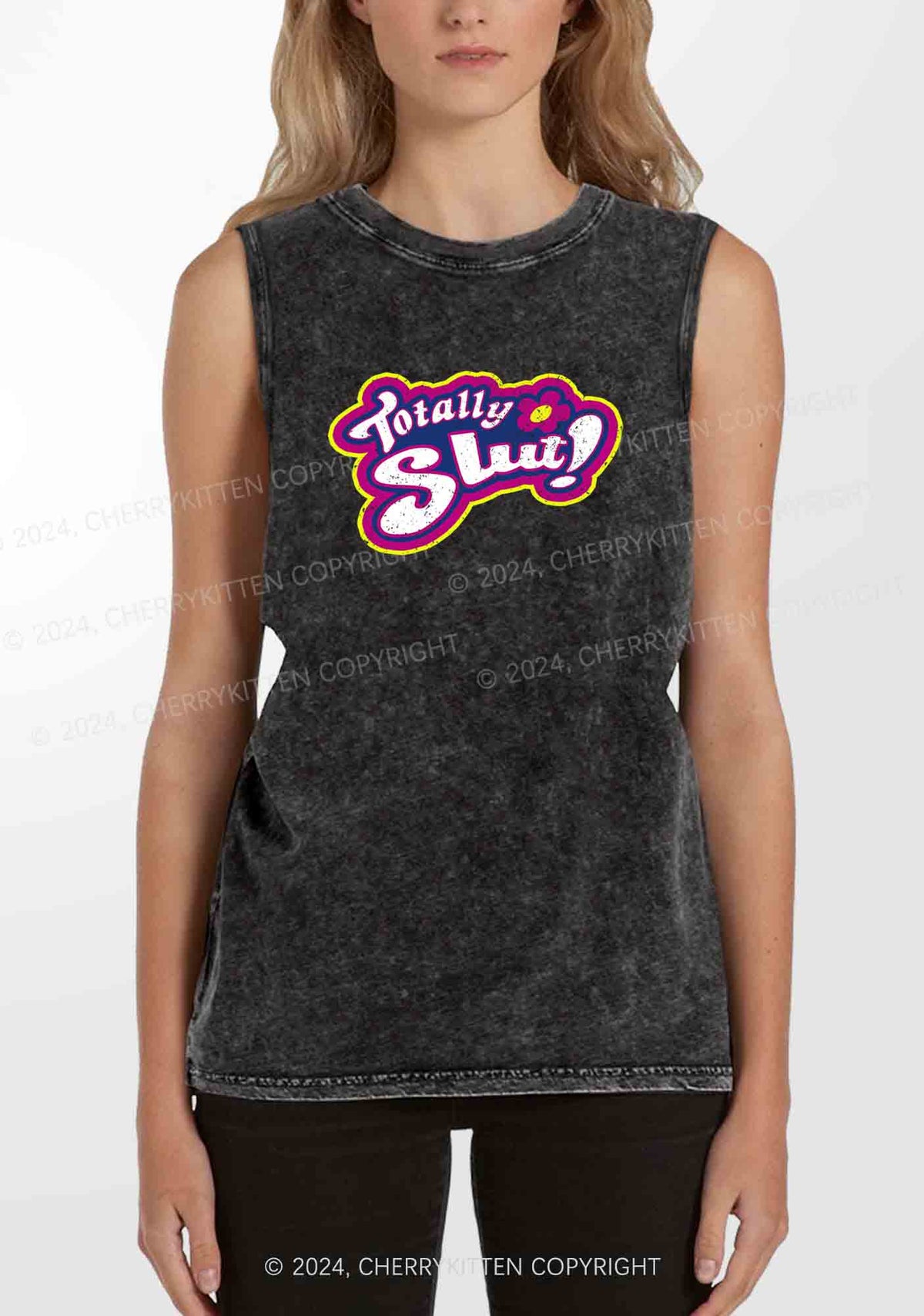 Totally Slxt Y2K Washed Tank Cherrykitten