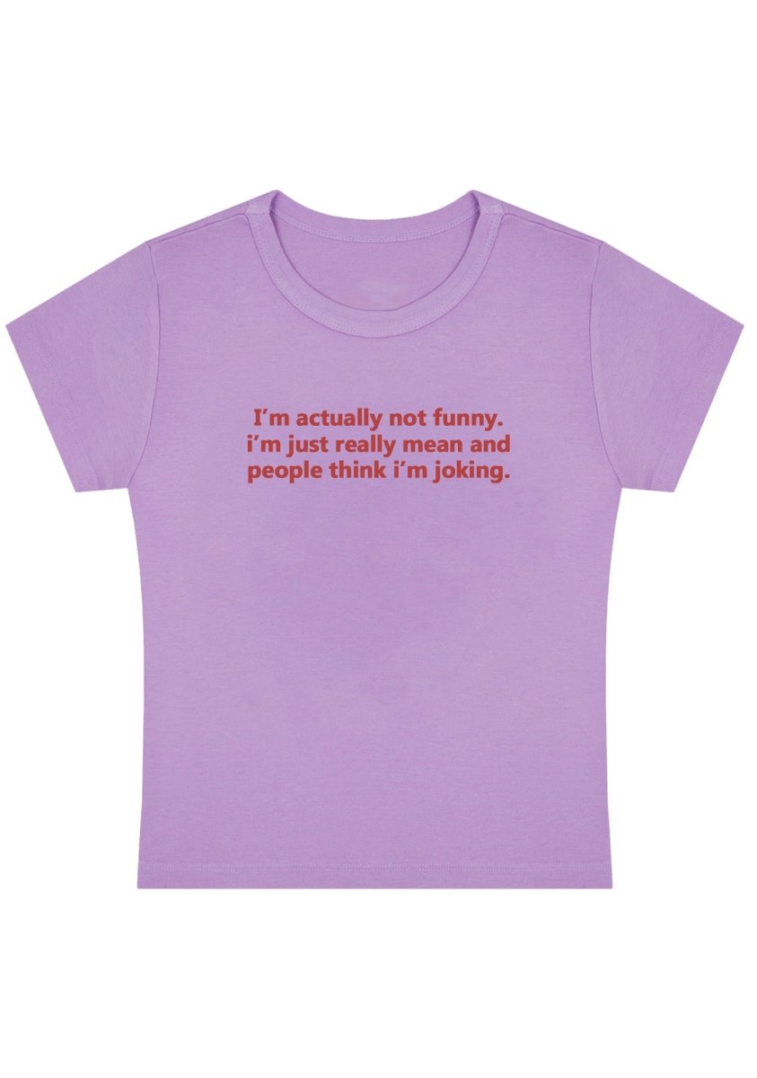 I'm Actually Not Funny Y2K Baby Tee