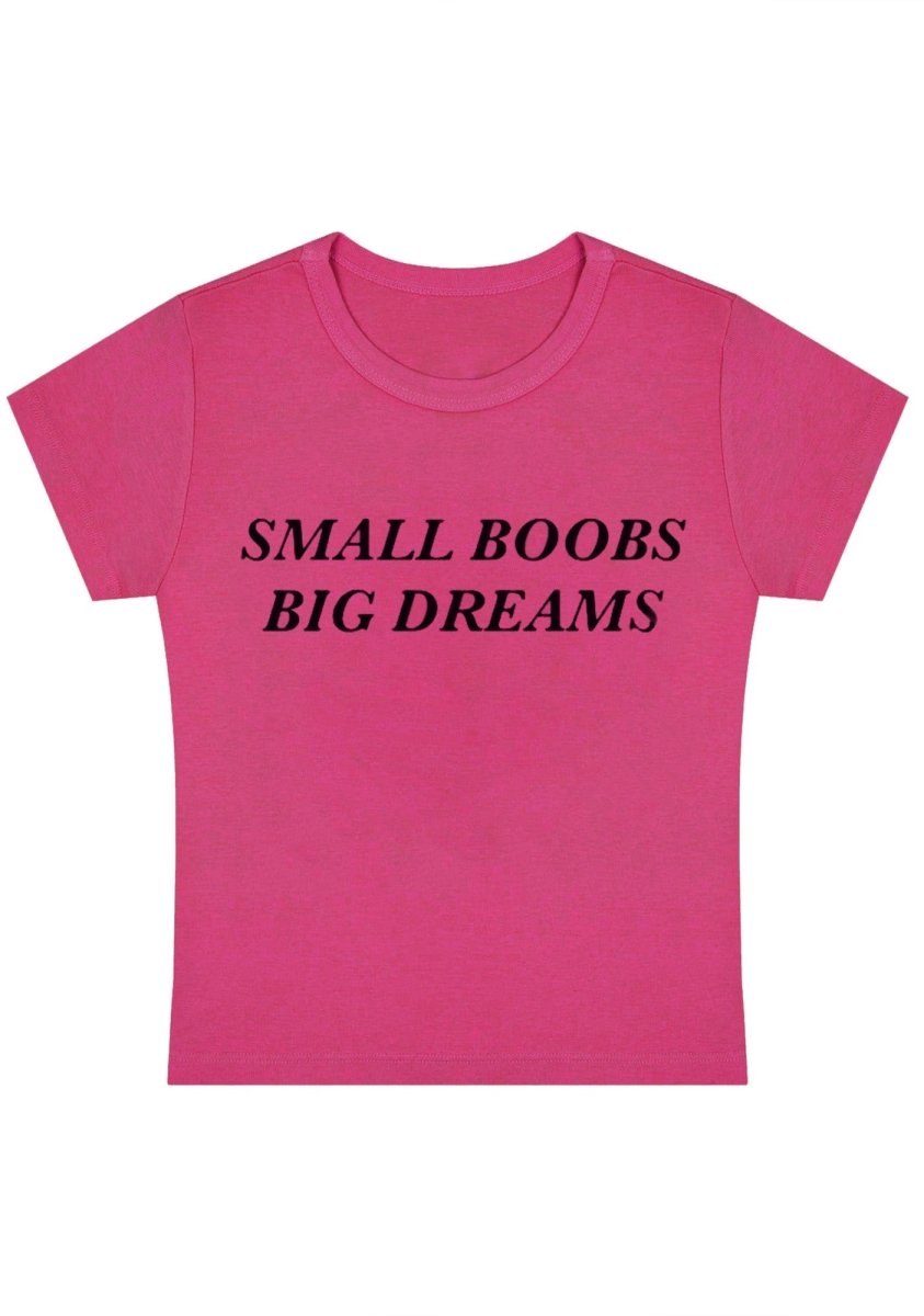 Small But Big Dreams Y2k Baby Tee
