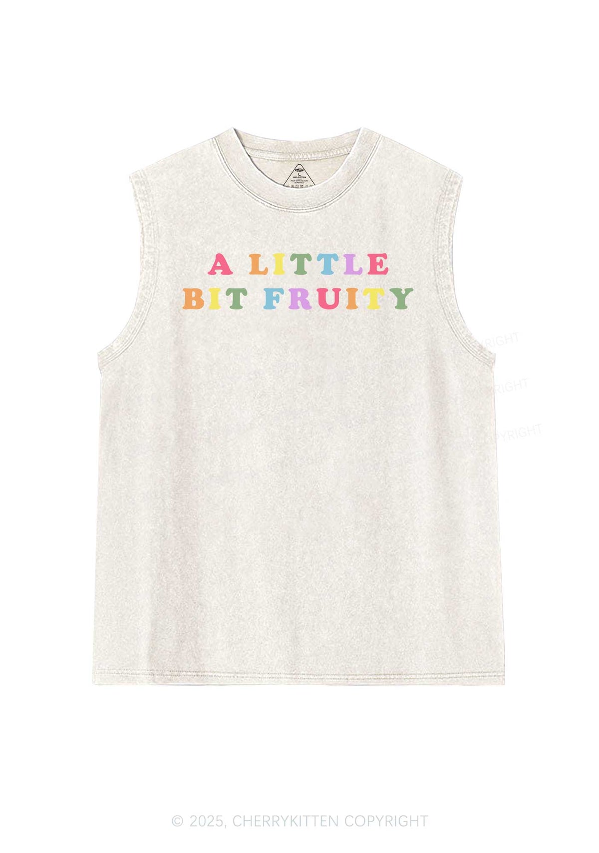 Bit Fruity Pride Y2K Washed Muscle Tank Cherrykitten