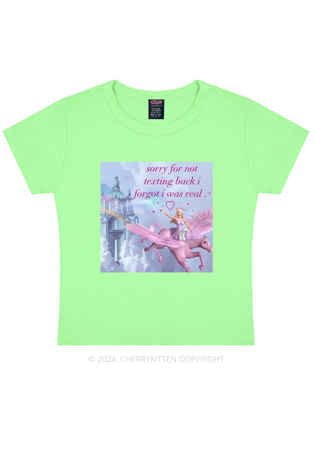Sorry For Not Texting Back Y2K Baby Tee Cherrykitten