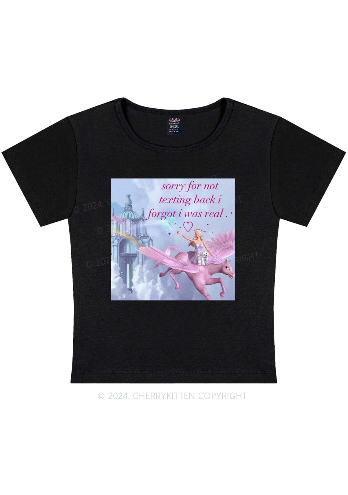 Sorry For Not Texting Back Y2K Baby Tee Cherrykitten