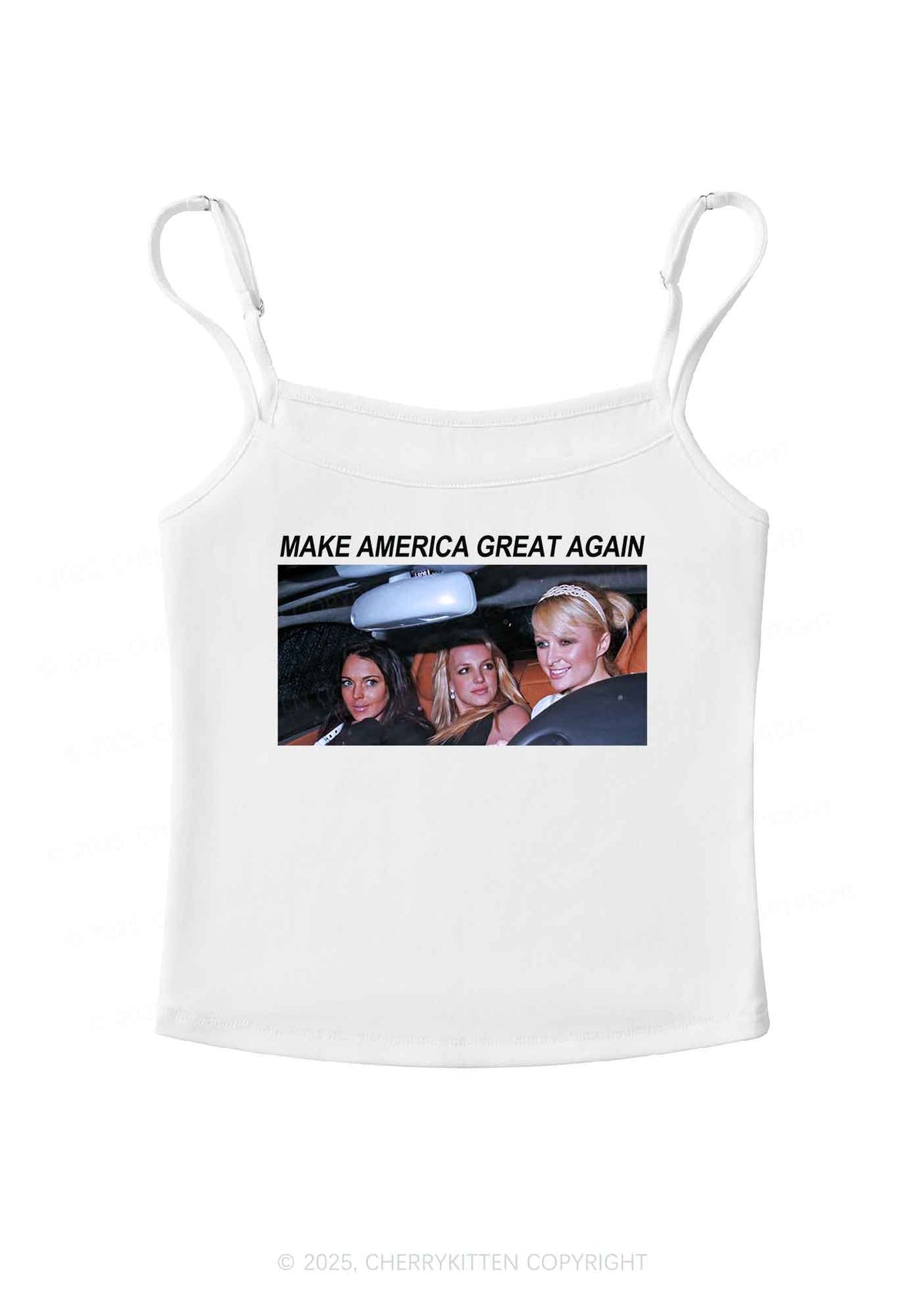 Make America Great Y2K Spaghetti Strap Cami Cherrykitten