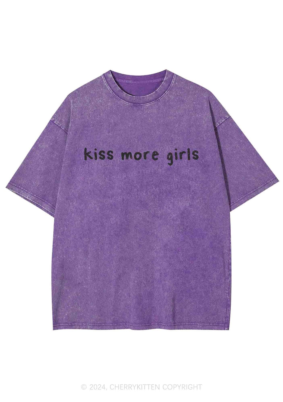 Kiss More Girls Y2K Washed Tee Cherrykitten