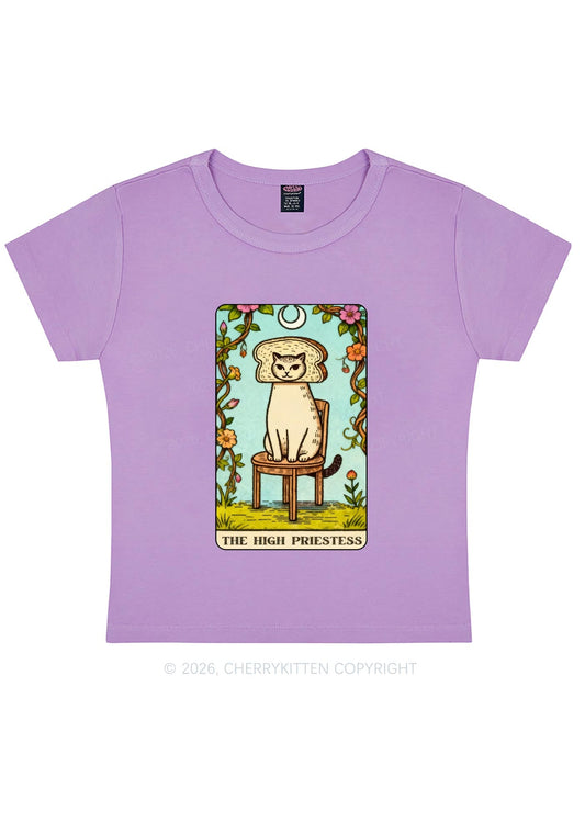Breadhead Cat Y2K Baby Tee Cherrykitten