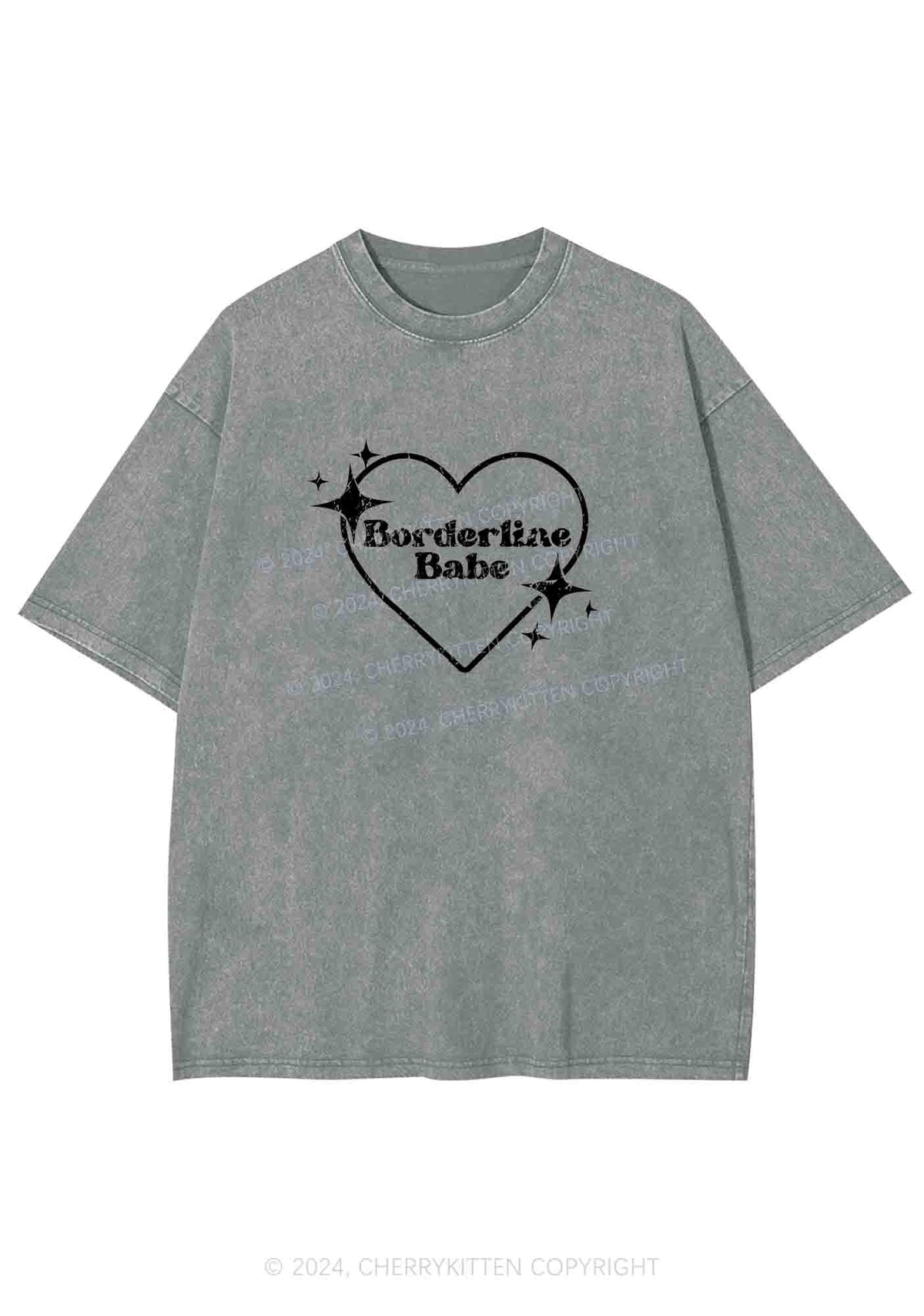 Borderline Personality Babe Y2K Washed Tee Cherrykitten