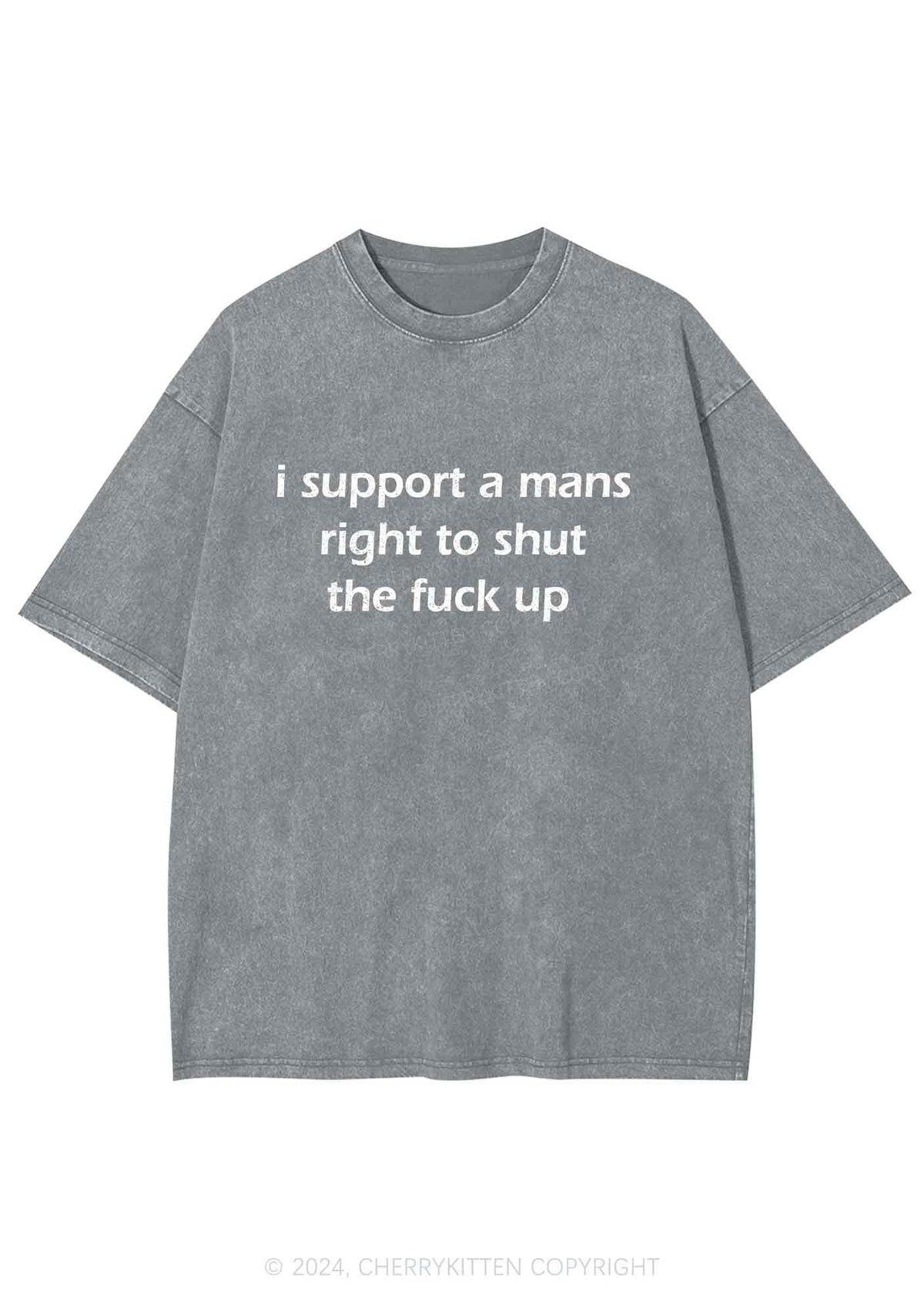 I Support A Mans Right Y2K Washed Tee Cherrykitten