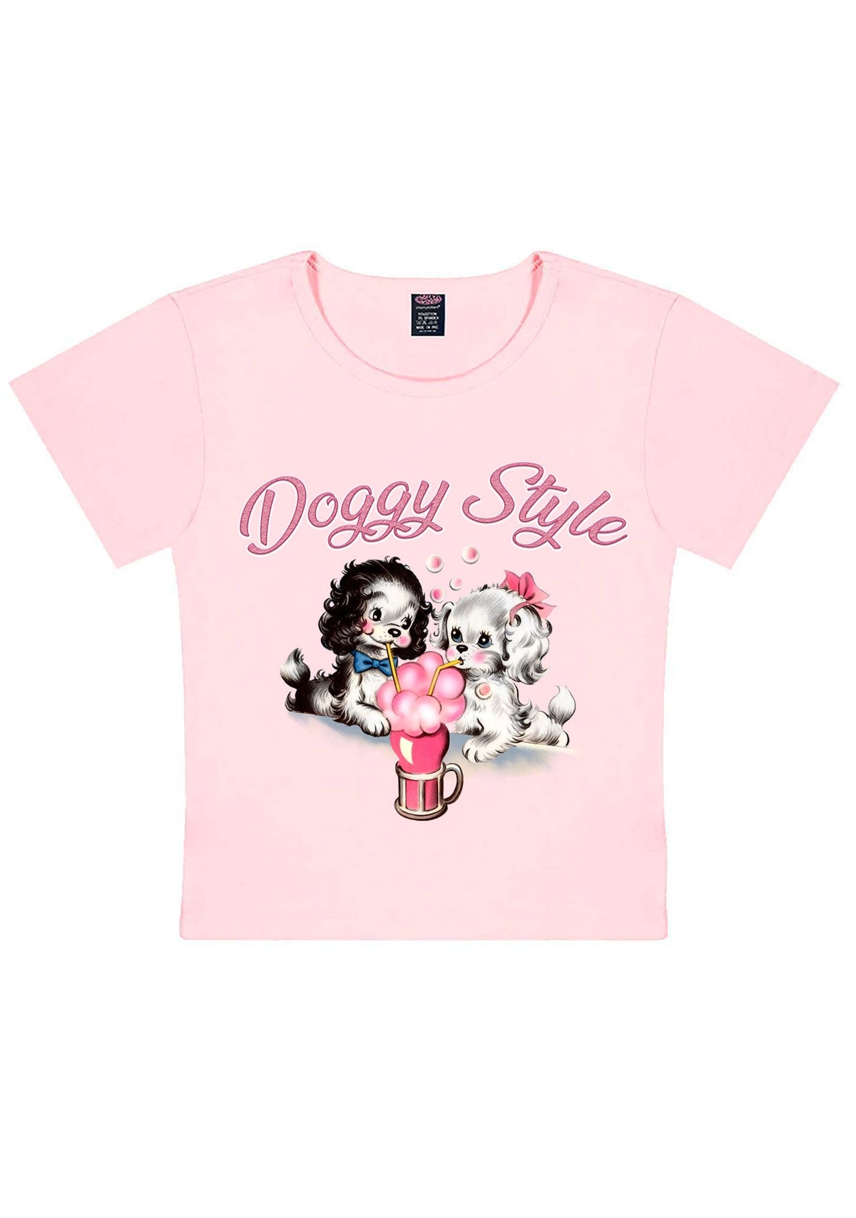 Doggy Style Y2K Baby Tee Cherrykitten