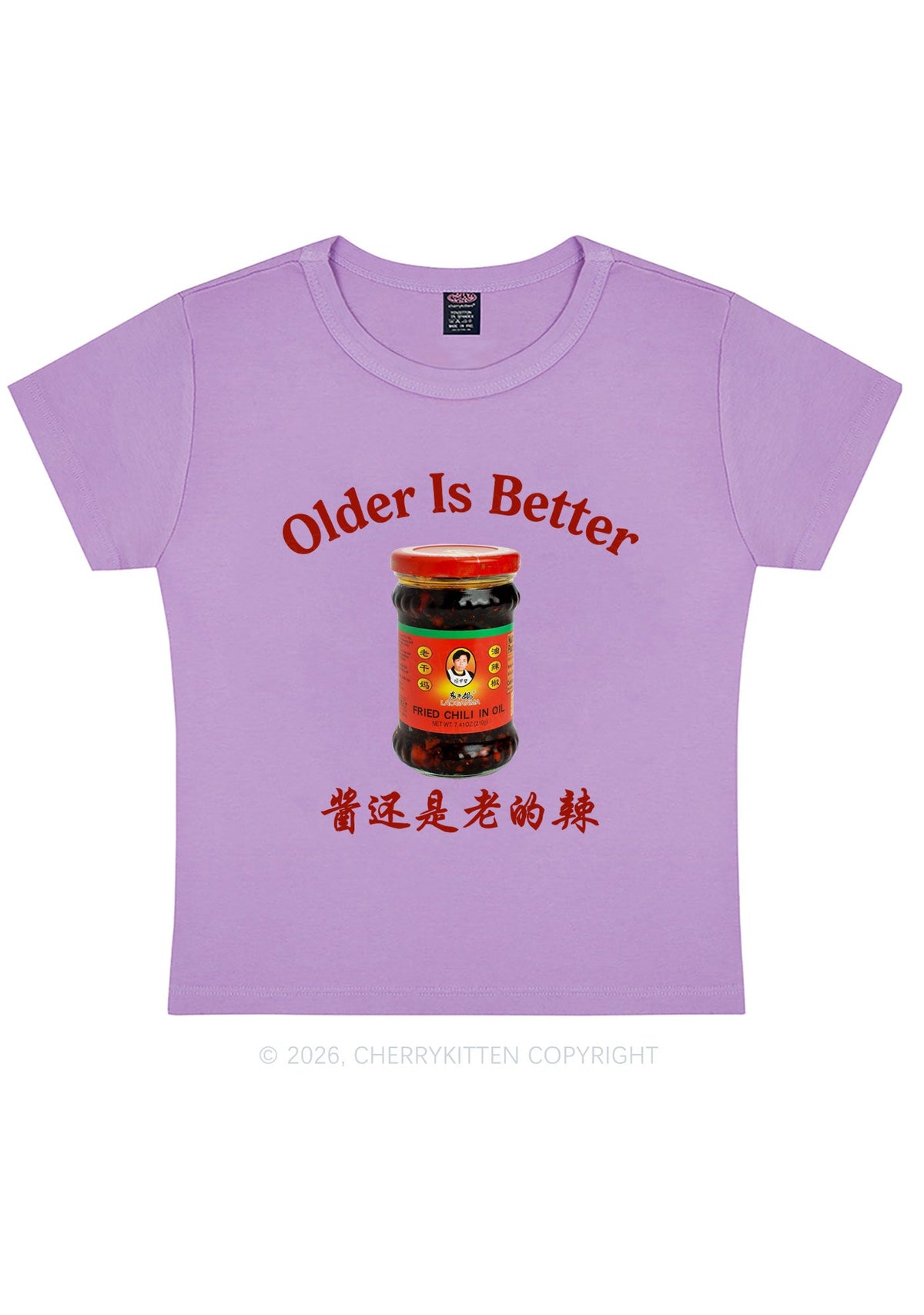 Older Is Better Y2K Baby Tee Cherrykitten