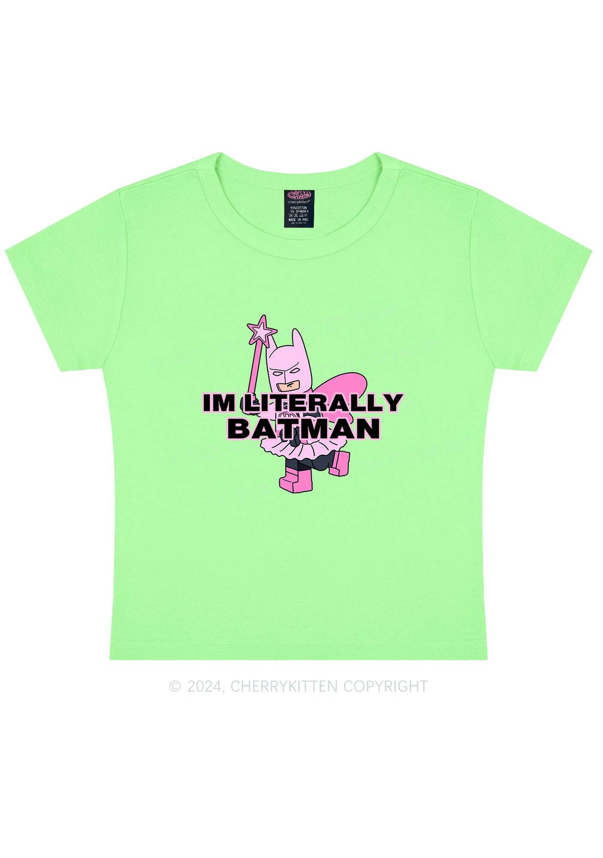 I Am A Batman Y2K Baby Tee Cherrykitten