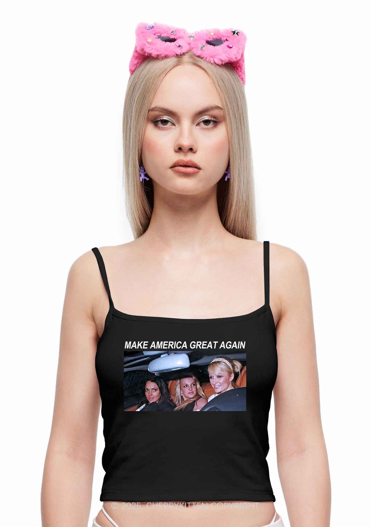 Make America Great Y2K Spaghetti Strap Cami Cherrykitten