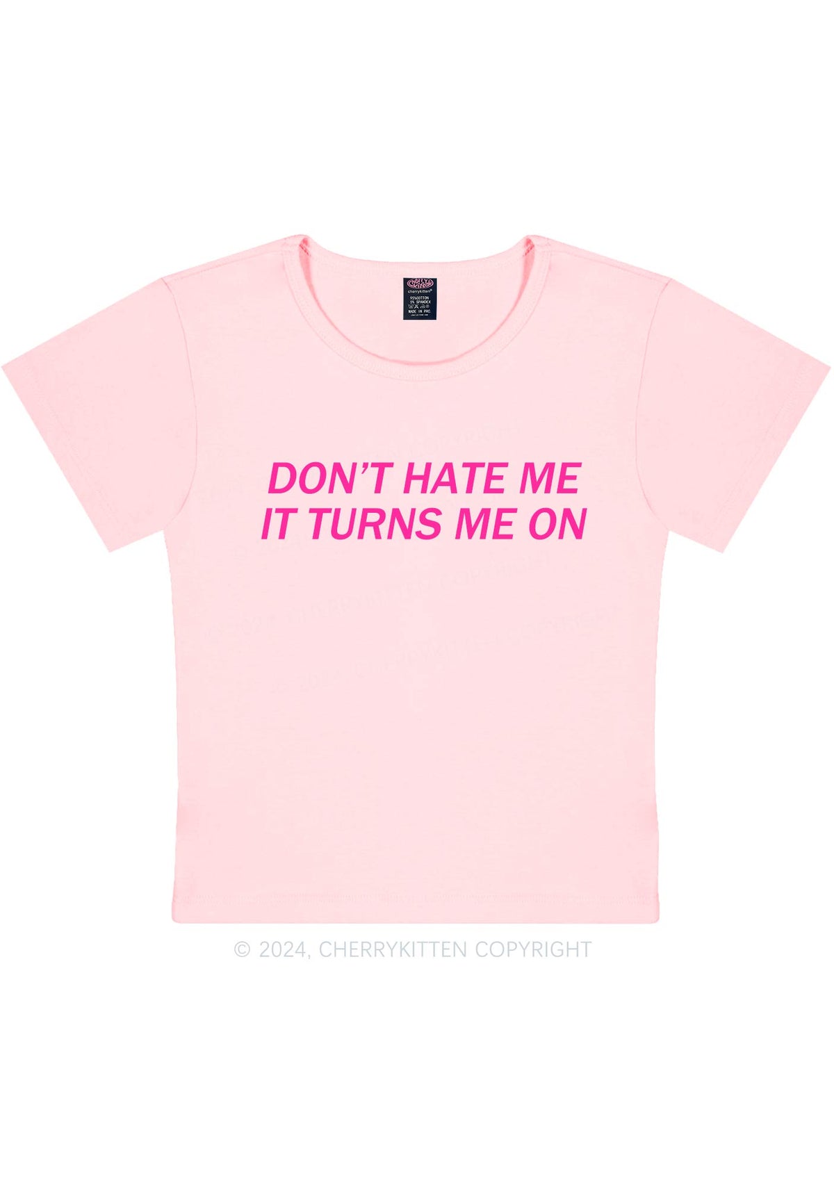 It Turns Me On Y2K Baby Tee Cherrykitten