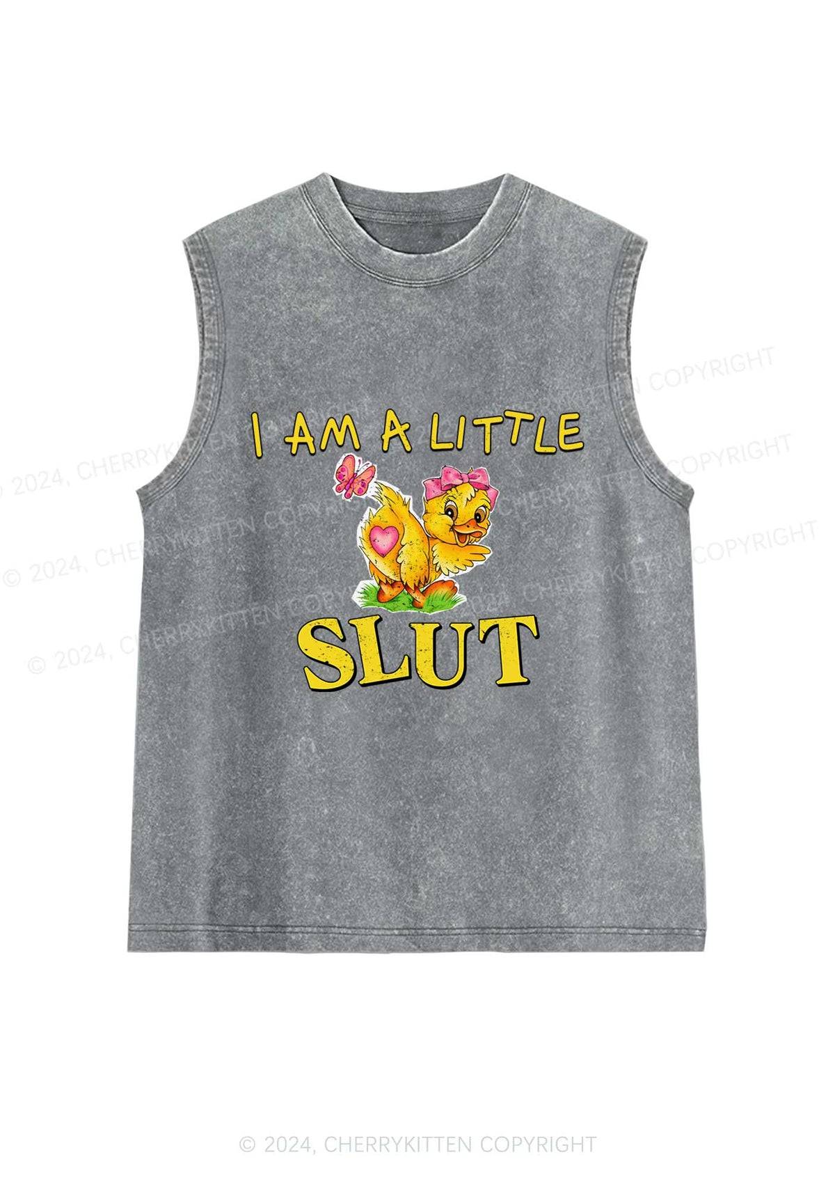 Little Slxt Y2K Washed Tank Cherrykitten