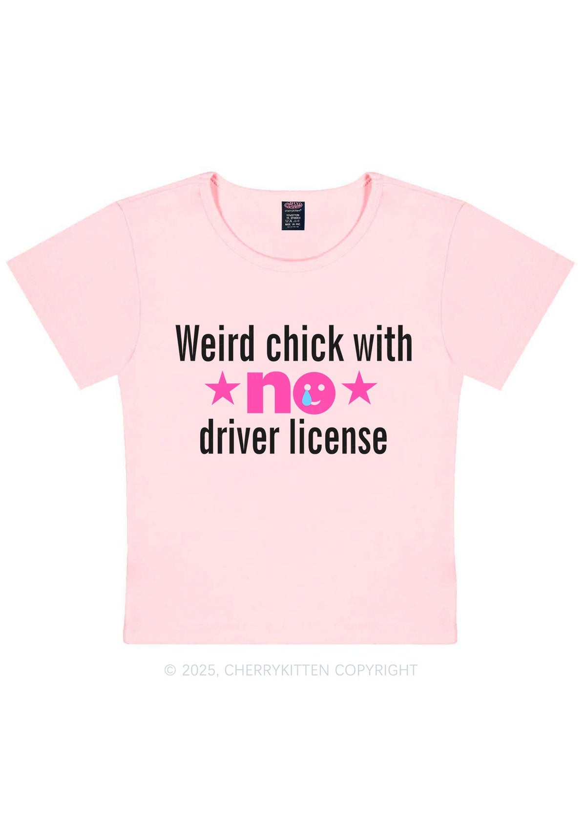 Weird Chick Y2K Baby Tee Cherrykitten