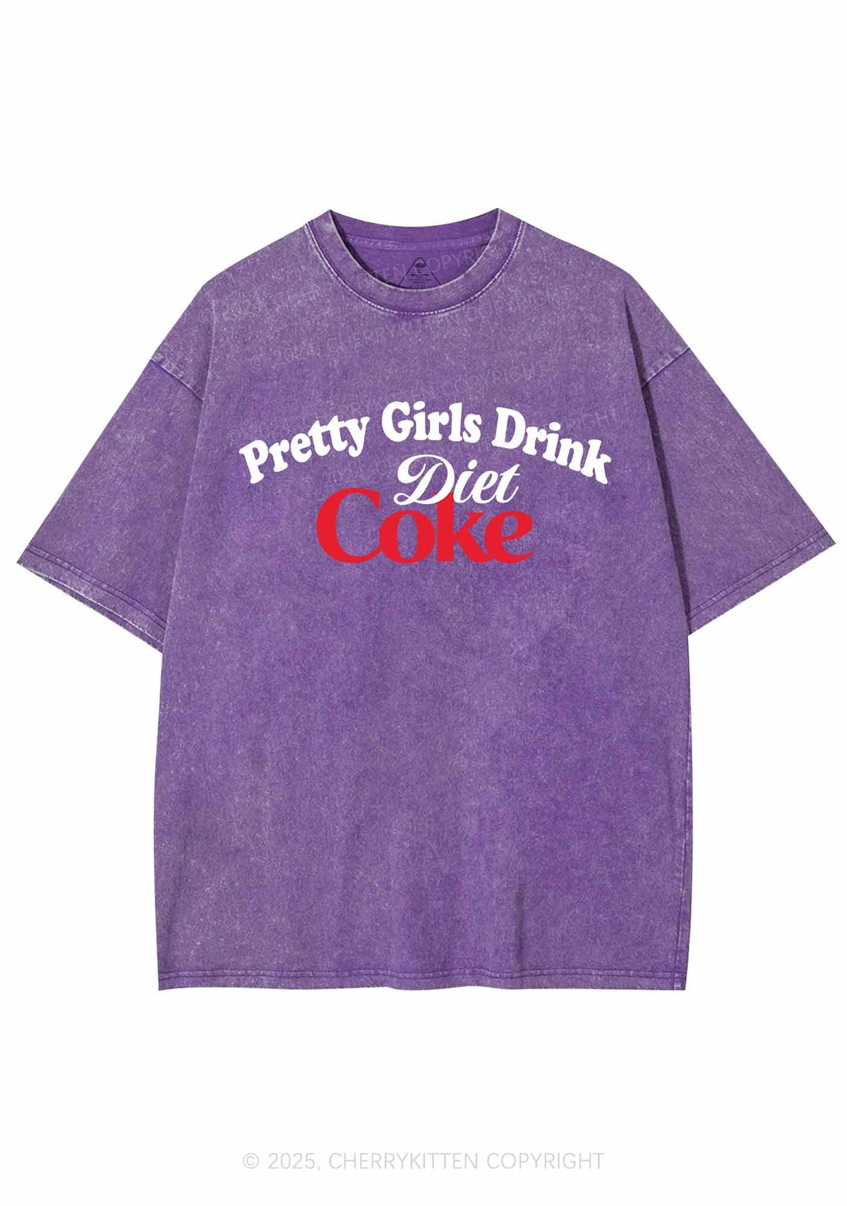 Pretty Girls Drink Diet Cola Y2K Washed Tee Cherrykitten