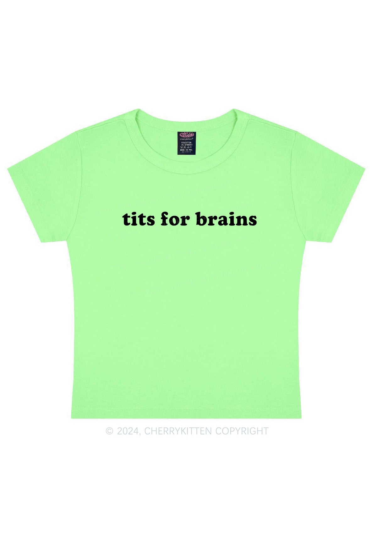 Txts For Brains Y2K Baby Tee Cherrykitten