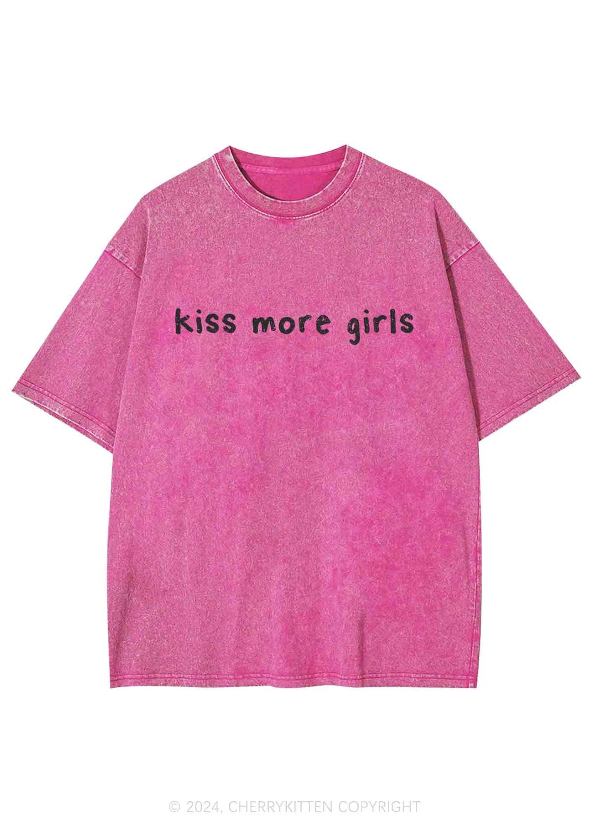 Kiss More Girls Y2K Washed Tee Cherrykitten