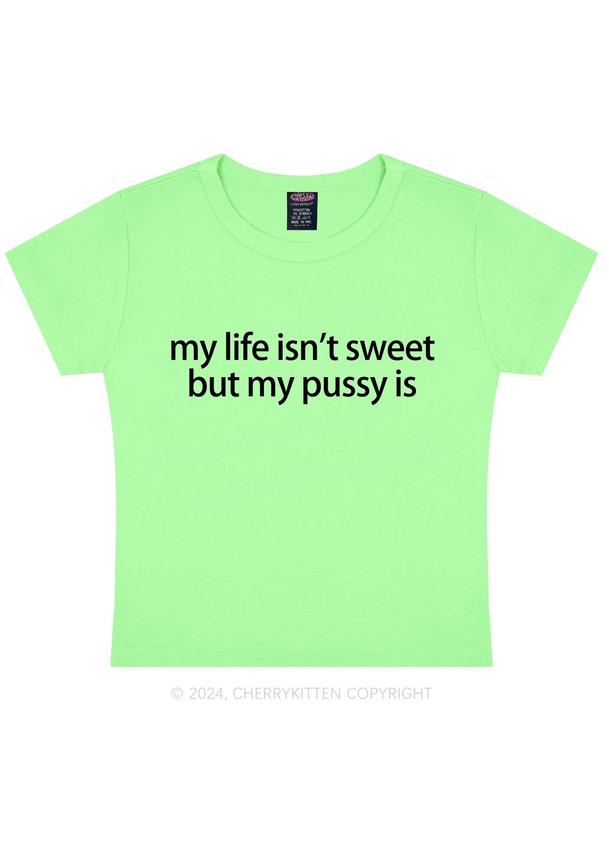My Life Isn't Sweet Y2K Baby Tee Cherrykitten