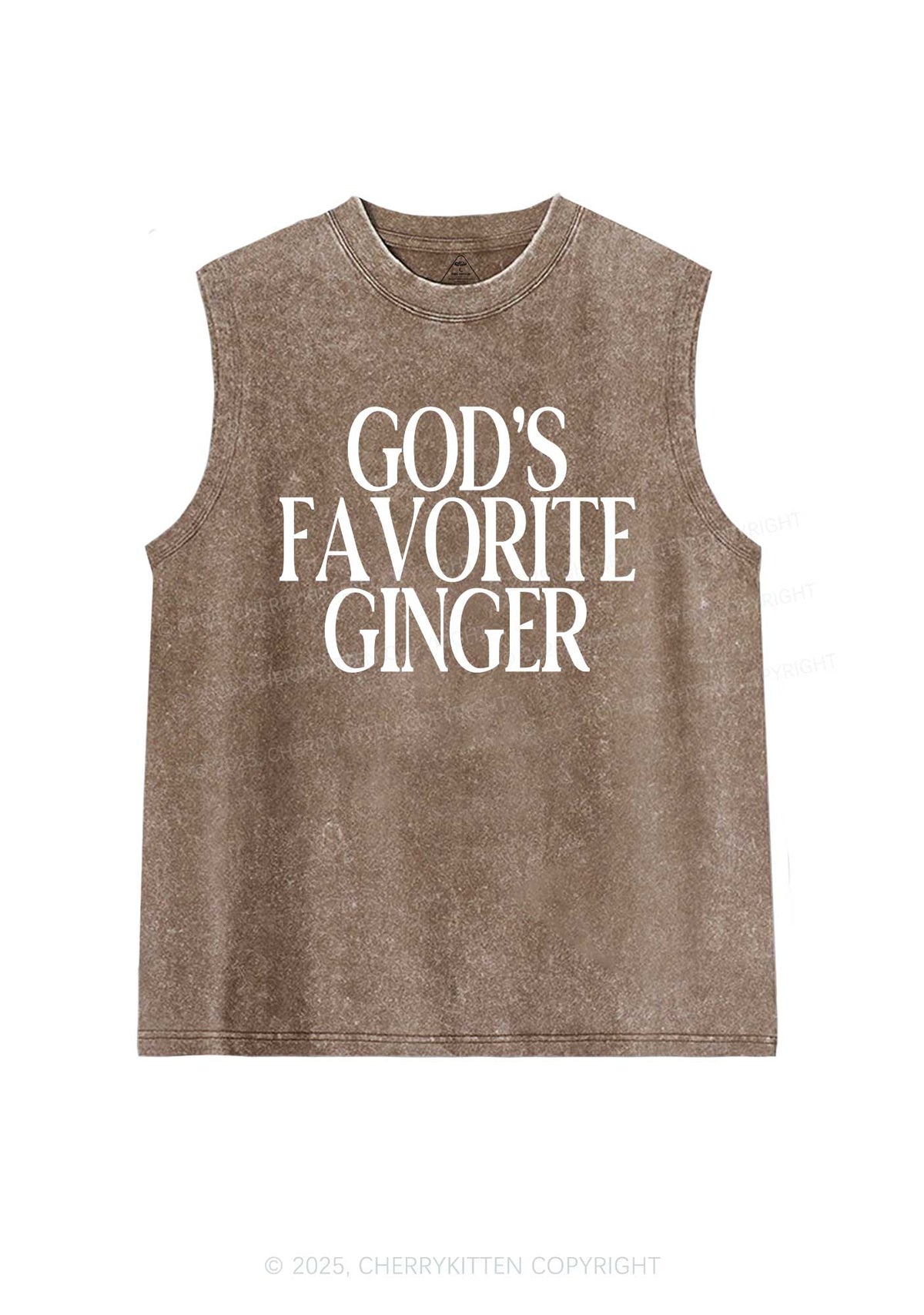 Gods Favorite Ginger Y2K Washed Muscle Tank Cherrykitten