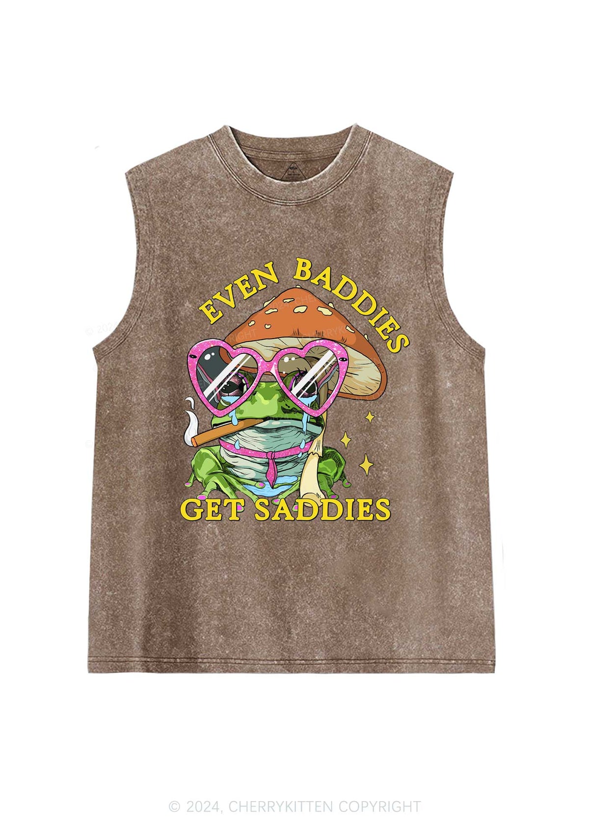 Even Baddies Frog Y2K Washed Tank Cherrykitten
