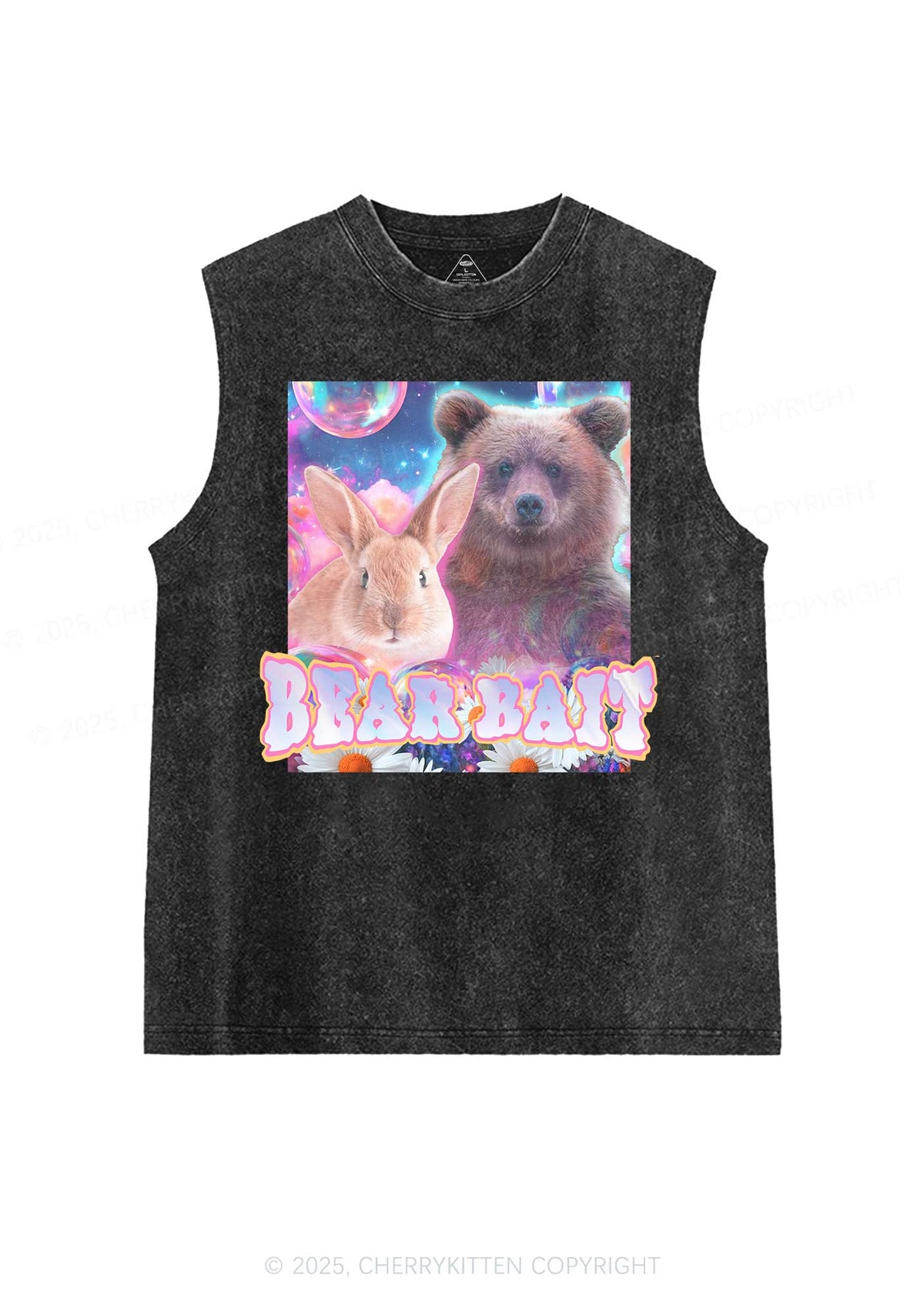 Bear Bait Pride Y2K Washed Muscle Tank Cherrykitten