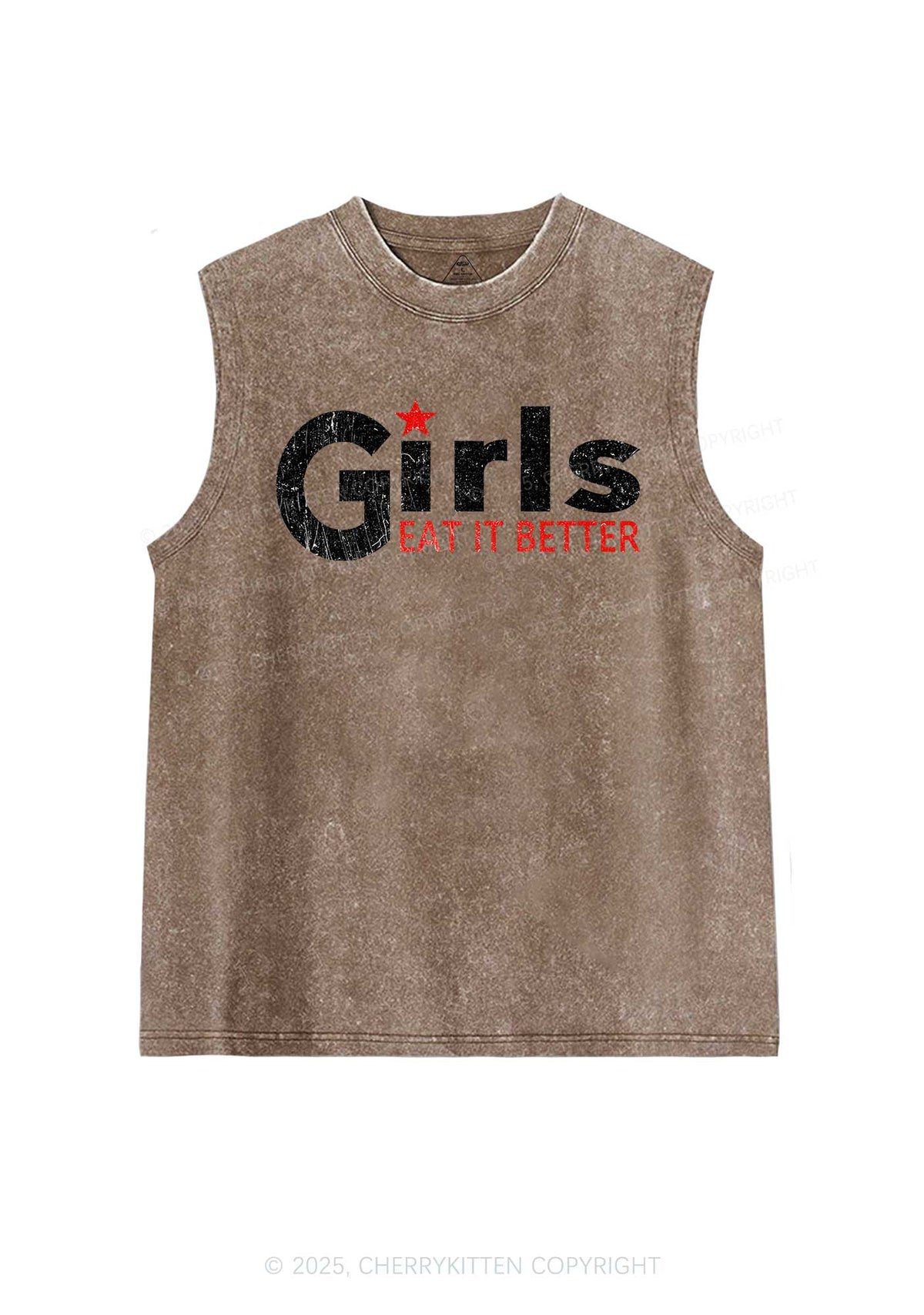 Girls Eat It Better Pride Y2K Washed Muscle Tank Cherrykitten