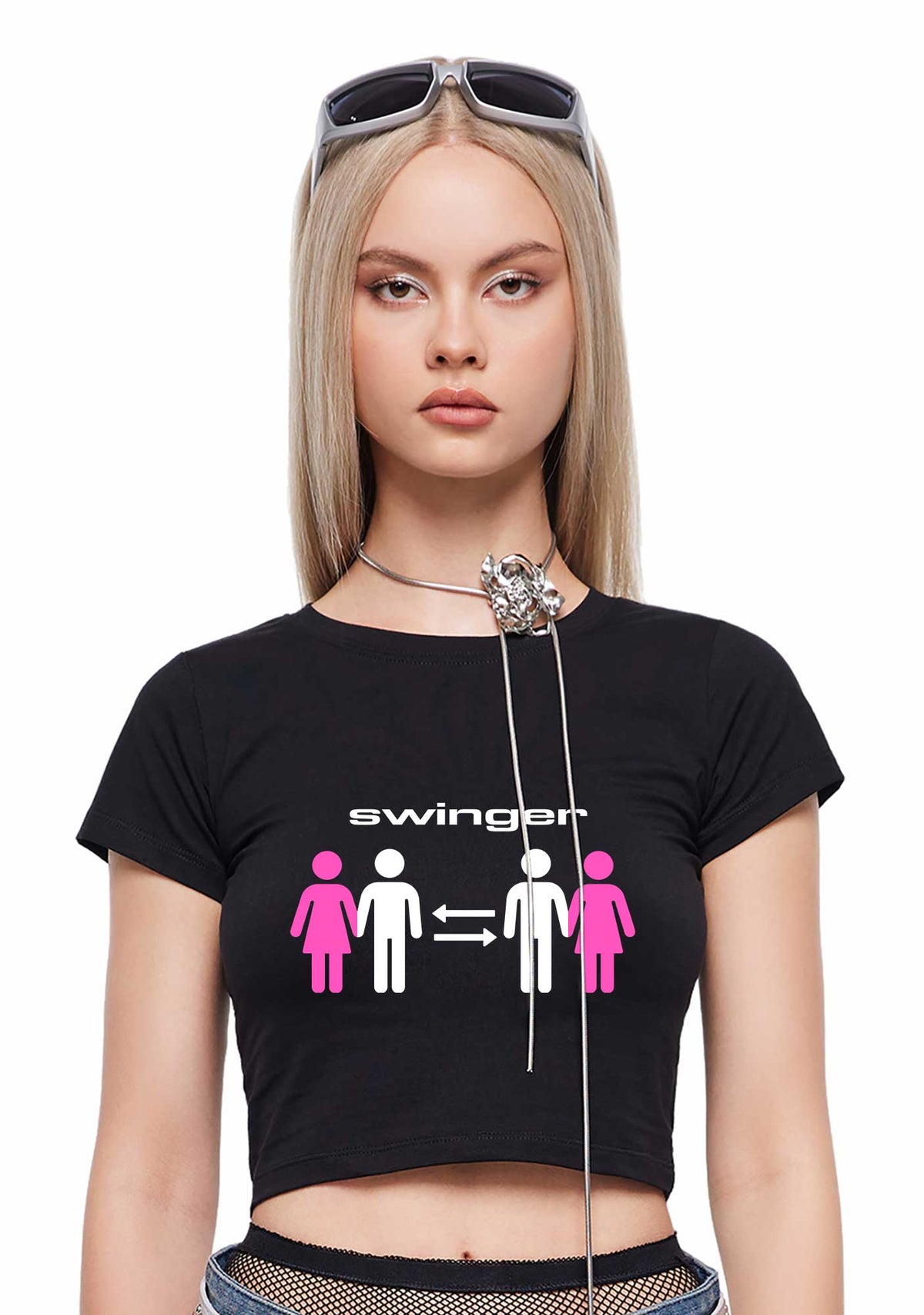 Swinger Partners Y2K Baby Tee Cherrykitten