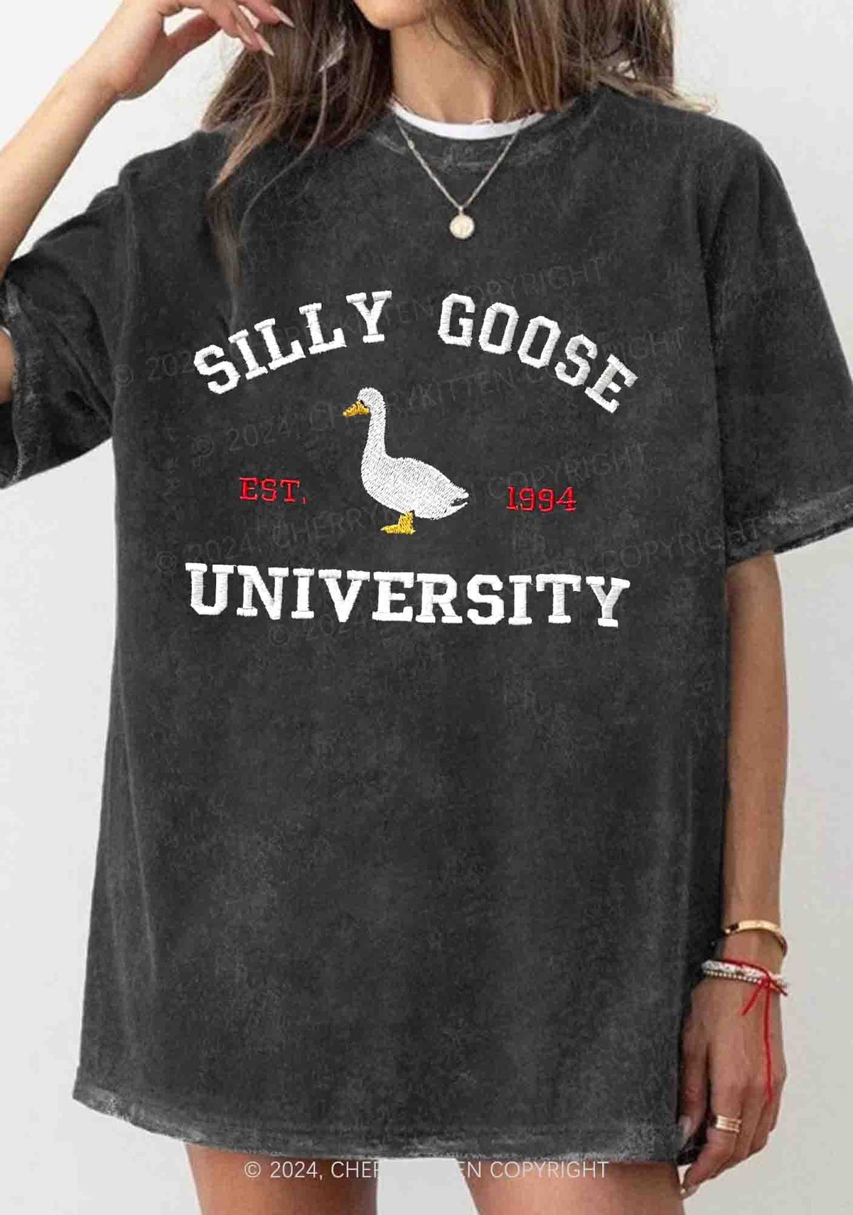 Silly Goose University EST 1994 Y2K Washed Tee Cherrykitten