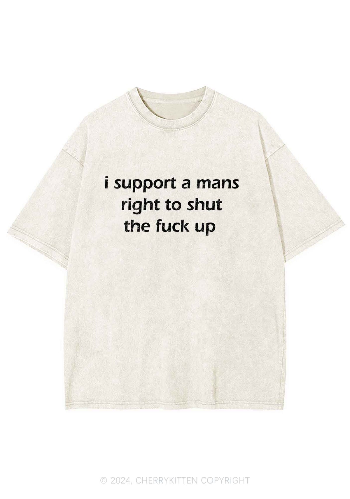 I Support A Mans Right Y2K Washed Tee Cherrykitten