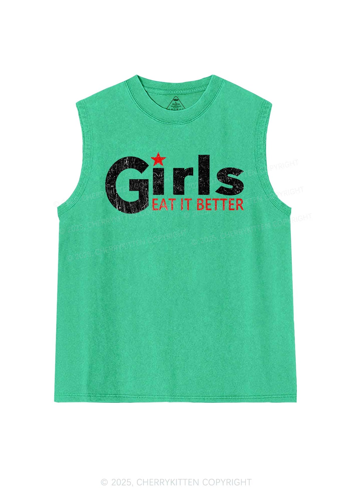Girls Eat It Better Pride Y2K Washed Muscle Tank Cherrykitten