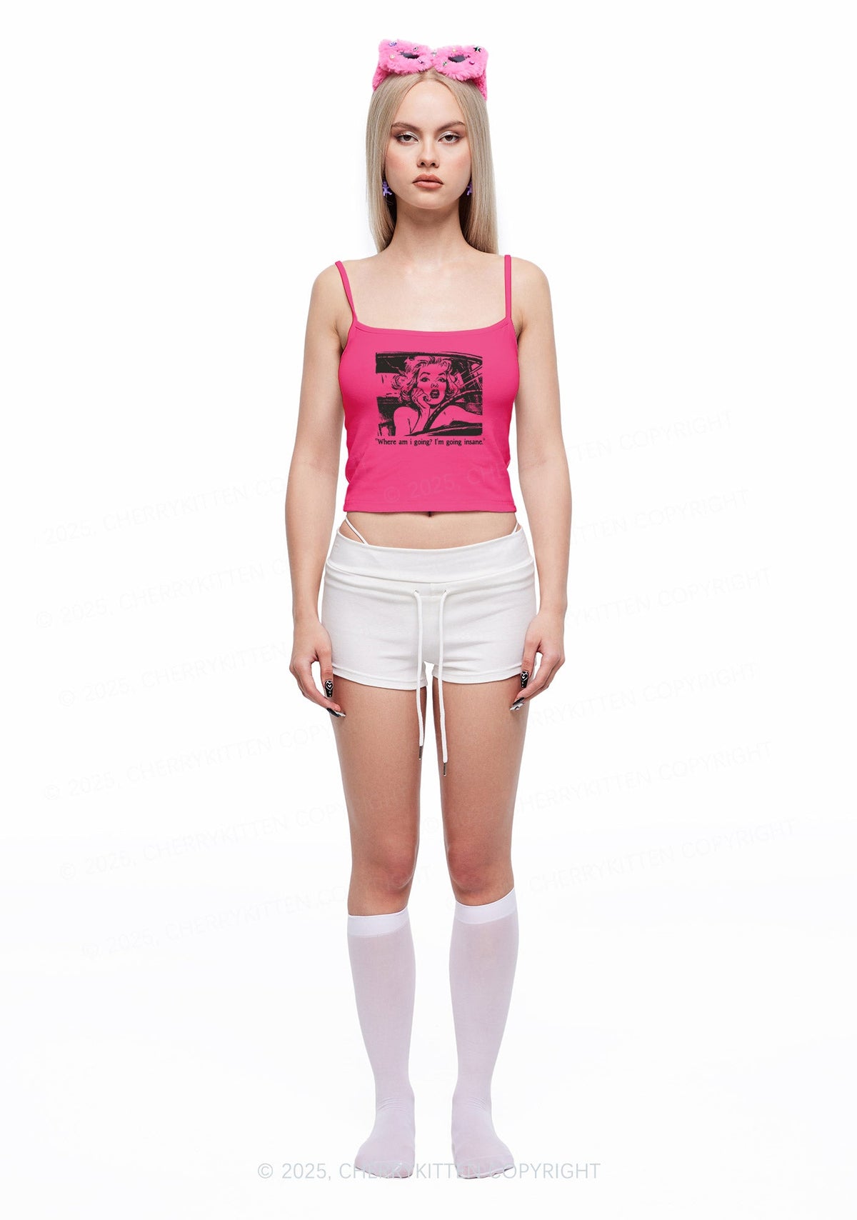 Woman Going Insane Y2K Spaghetti Strap Cami Cherrykitten