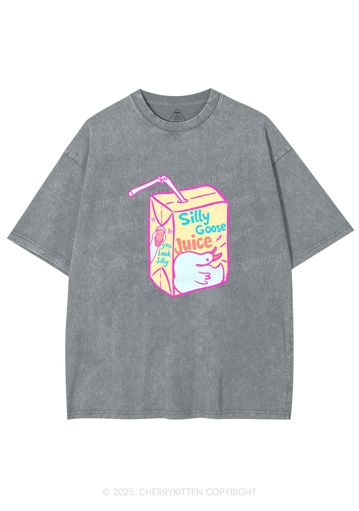 Look Silly Goose Juice Y2K Shirts Washed Tee Cherrykitten