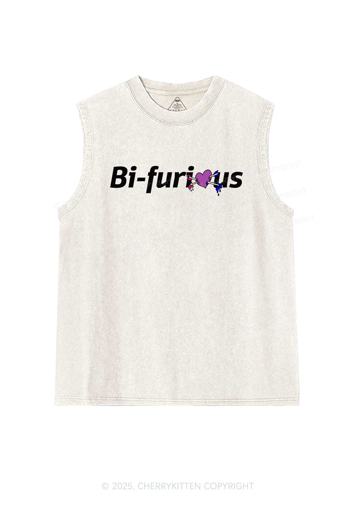 Bifurious Pride Y2K Washed Muscle Tank Cherrykitten