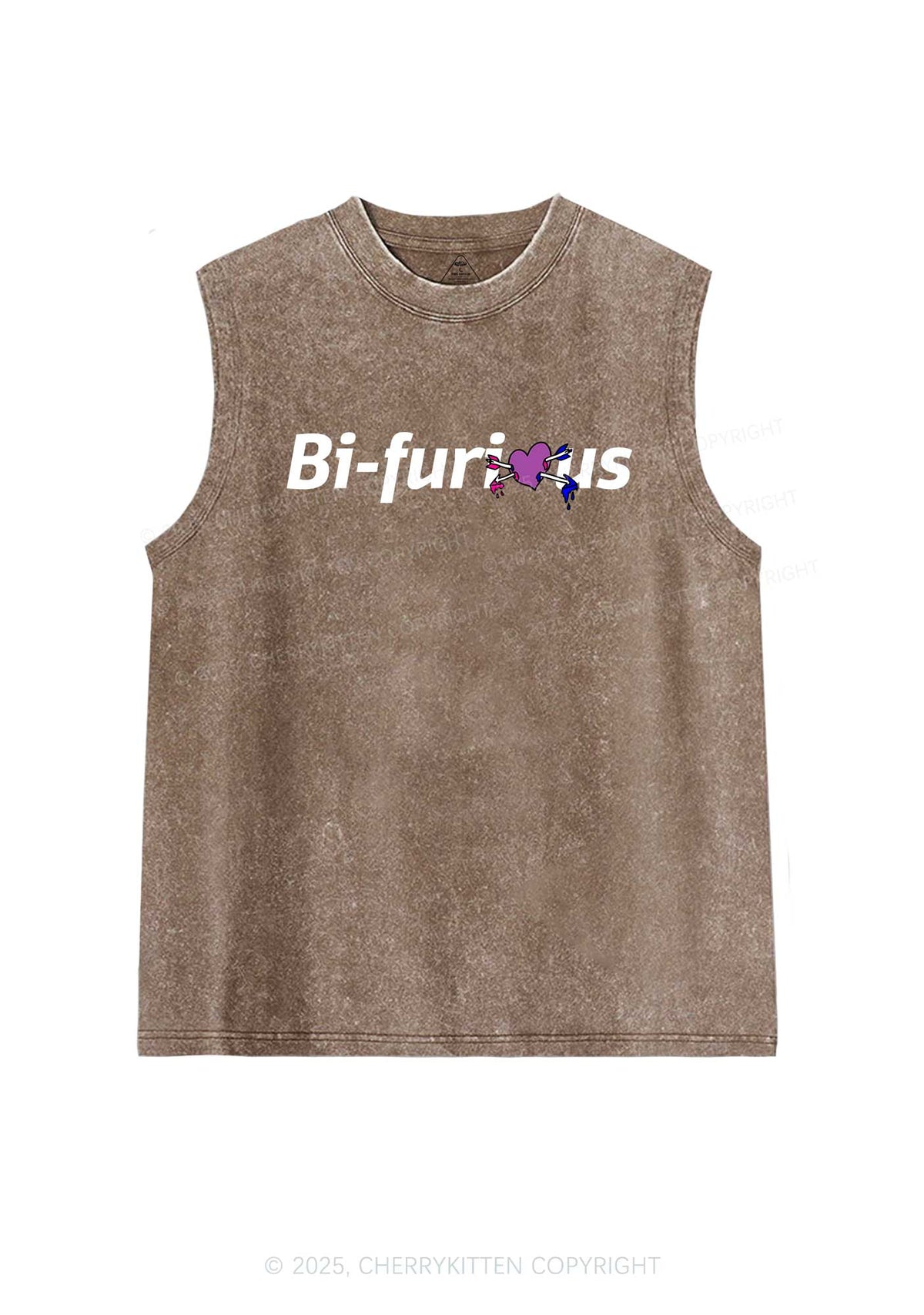 Bifurious Pride Y2K Washed Muscle Tank Cherrykitten