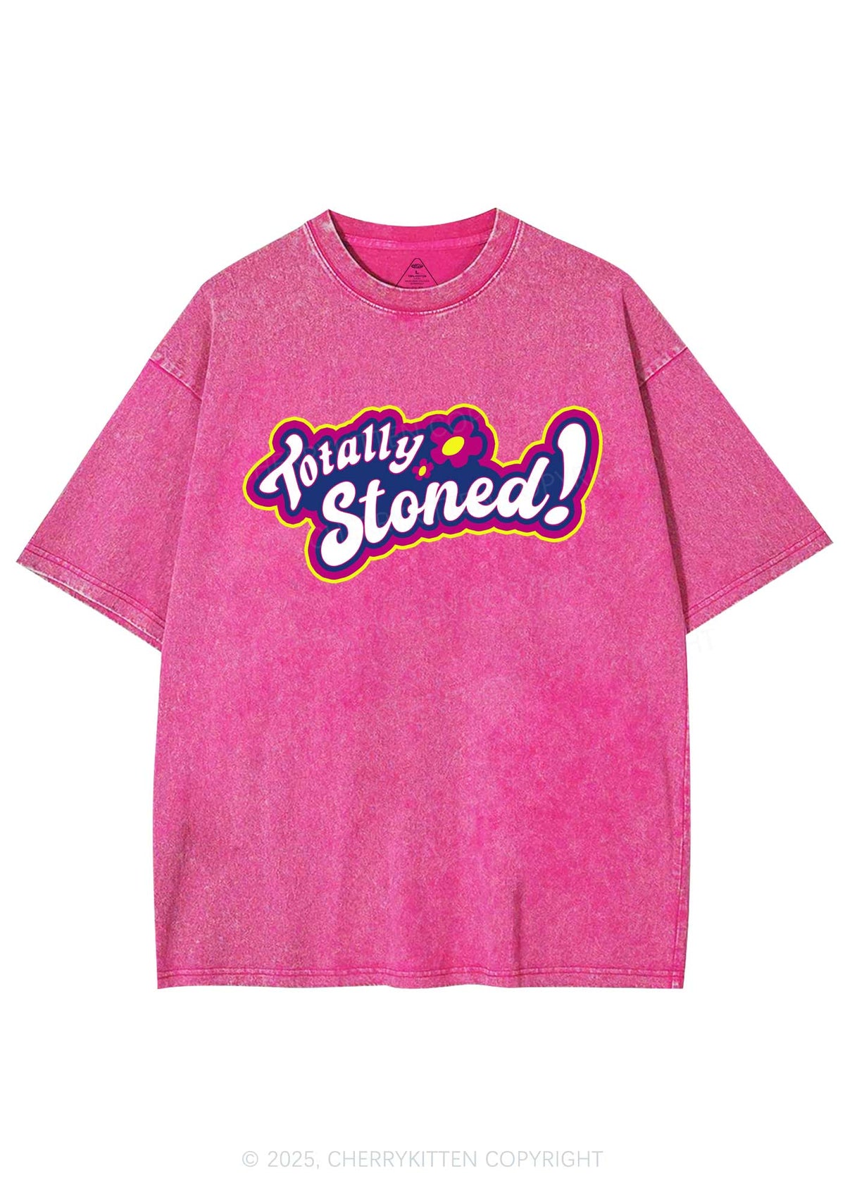 Totally Stoned Y2K Shirts Washed Tee Cherrykitten