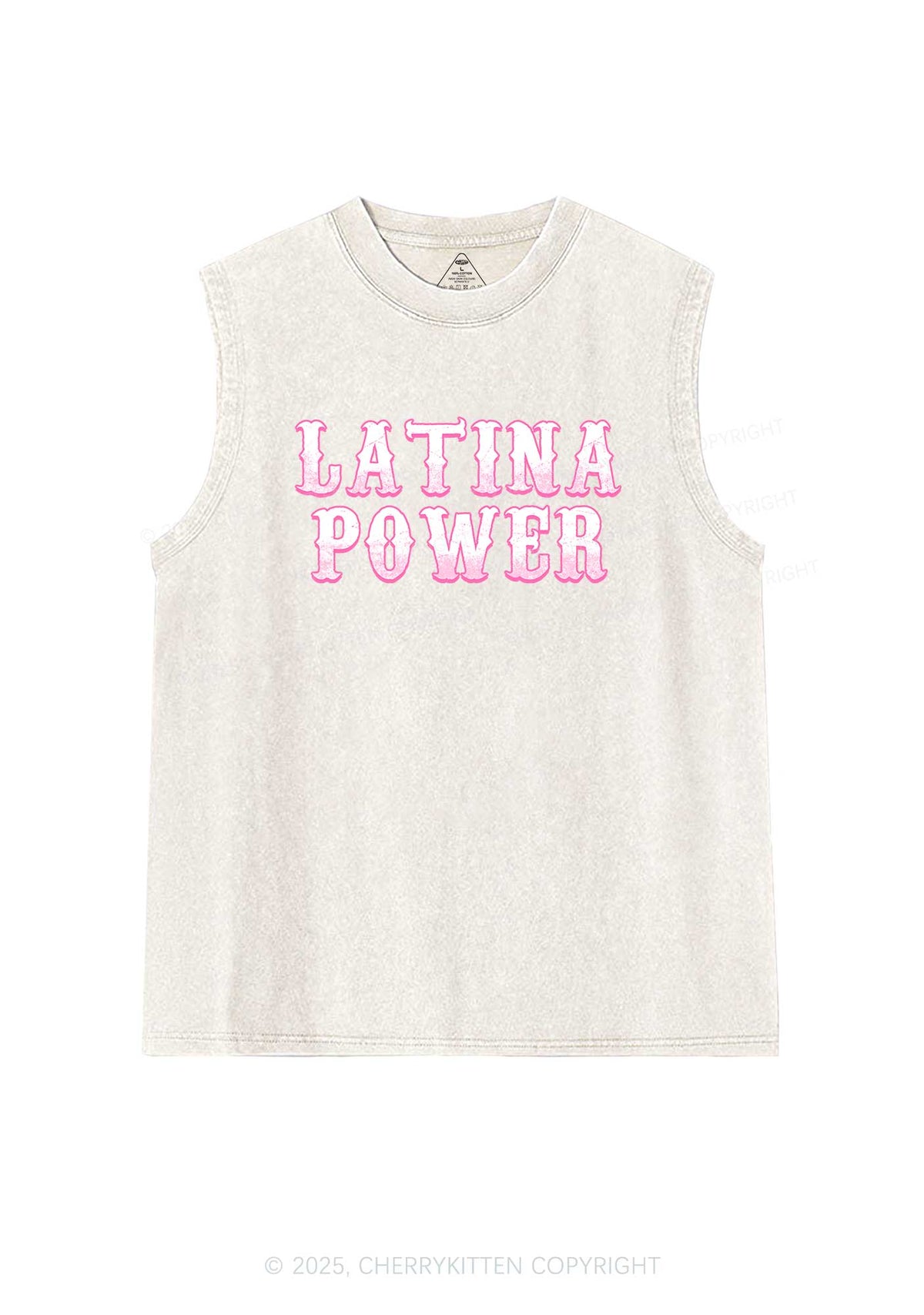 Latina Power Y2K Washed Tank Cherrykitten