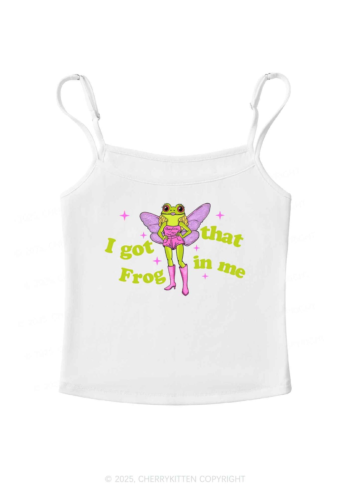 I Got That Frog Y2K Spaghetti Strap Cami Cherrykitten