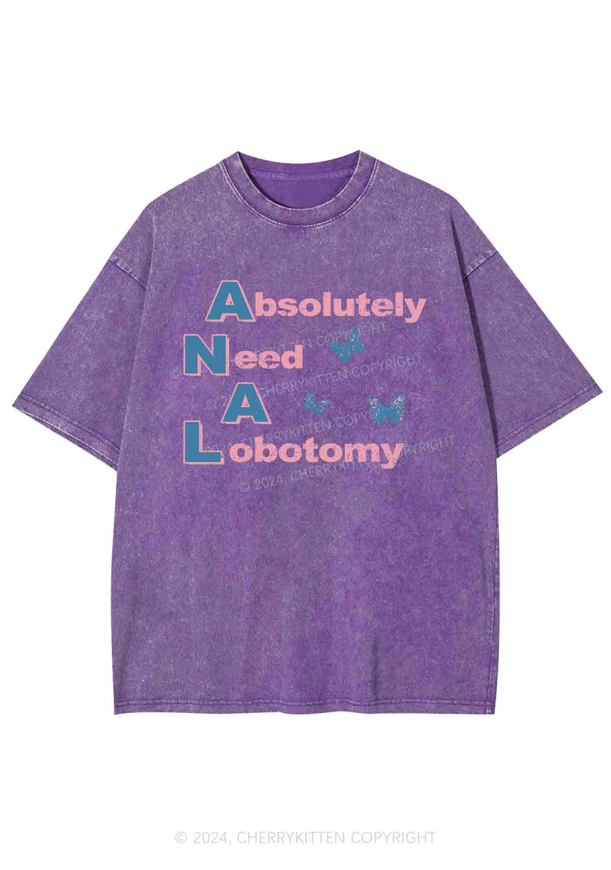 Absolutely Need A Lobotomy Y2K Washed Tee Cherrykitten