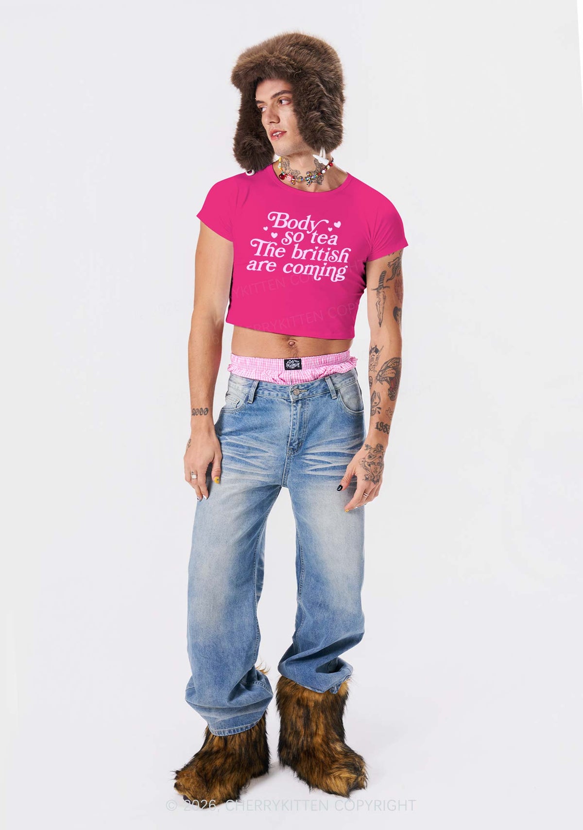 The British Are Coming Y2K Baby Tee Cherrykitten