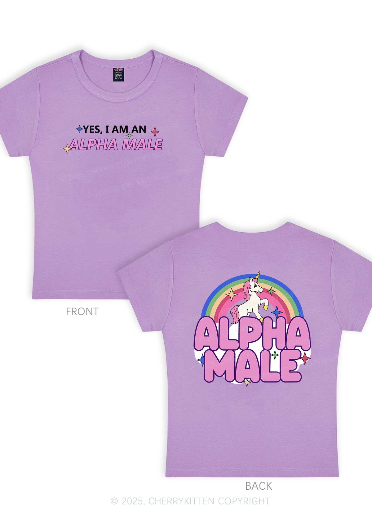 Alpha Male Two Sides Pride Y2K Baby Tee Cherrykitten