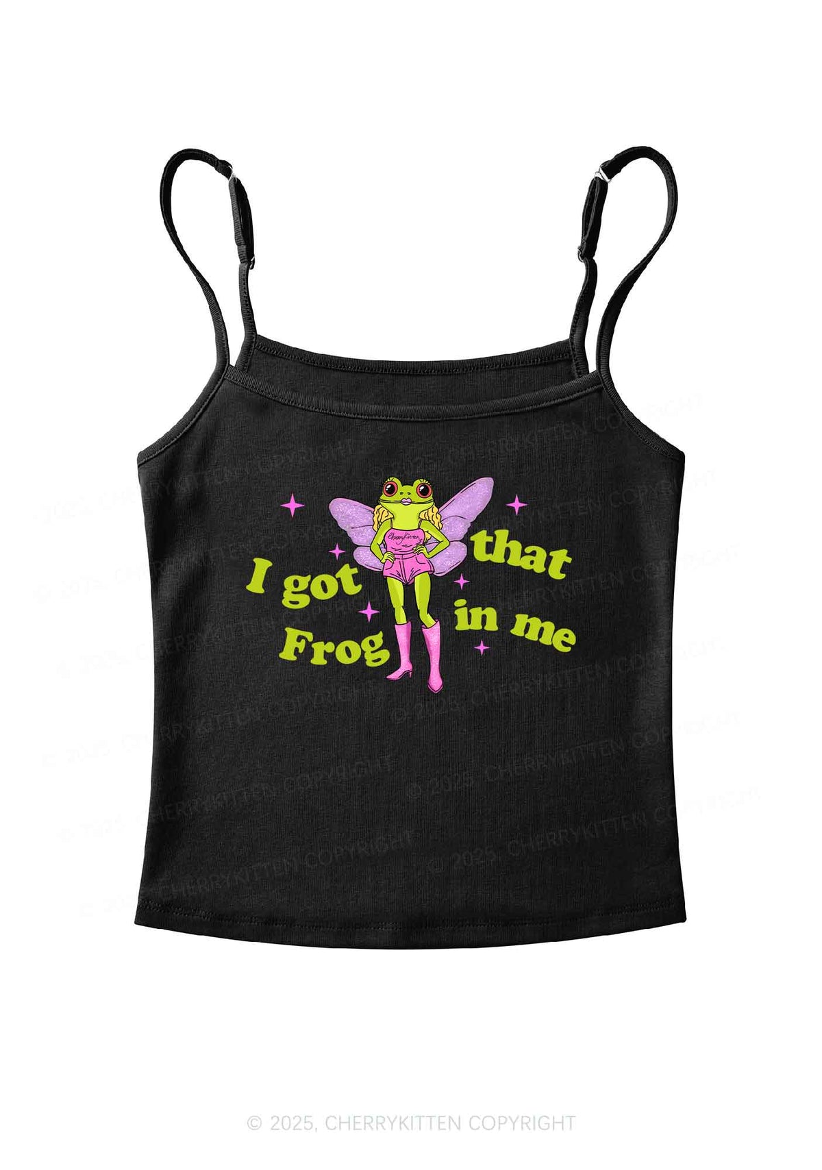I Got That Frog Y2K Spaghetti Strap Cami Cherrykitten