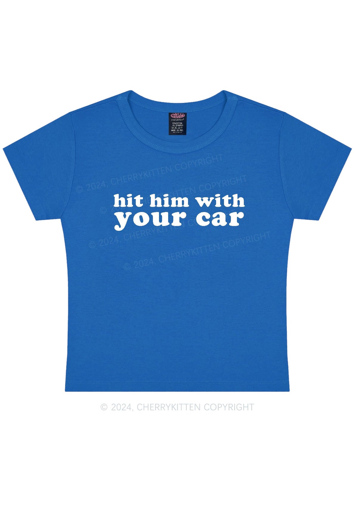 Hit Him Y2K Baby Tee Cherrykitten