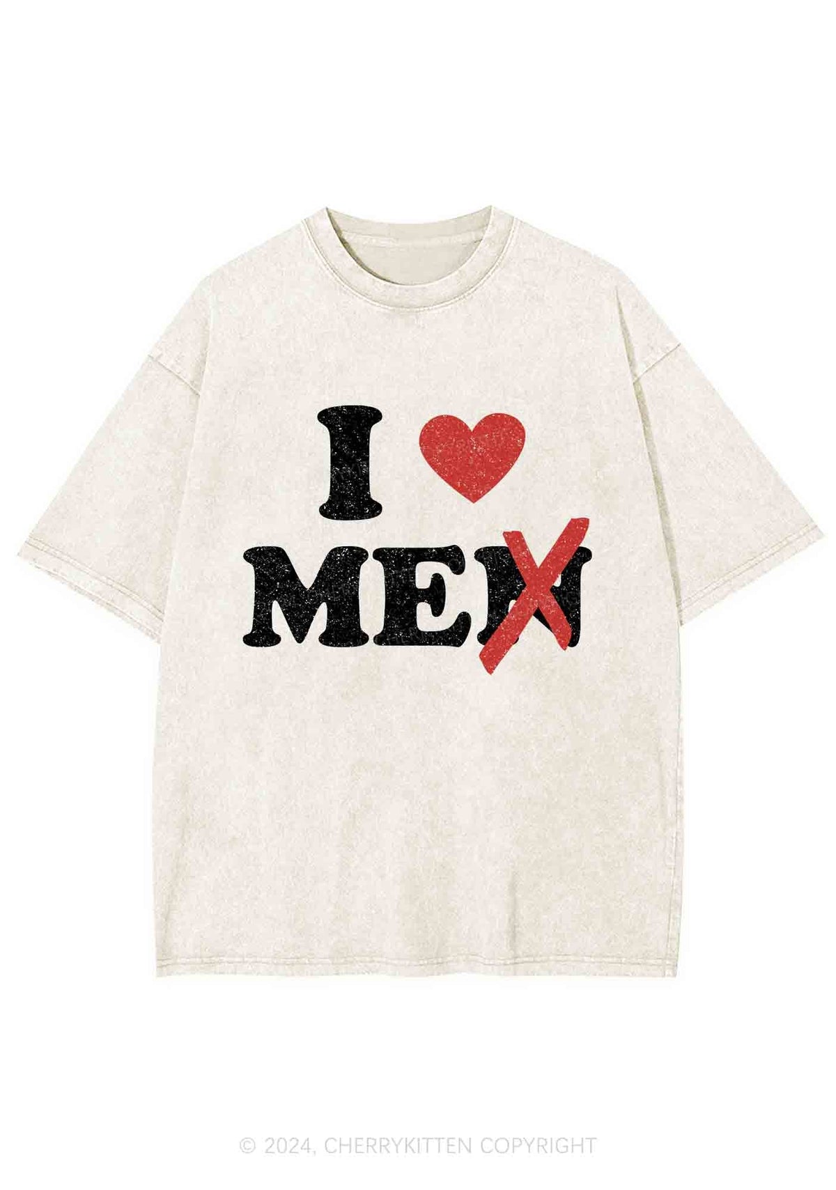 Love Me Not Men Y2K Washed Tee Cherrykitten