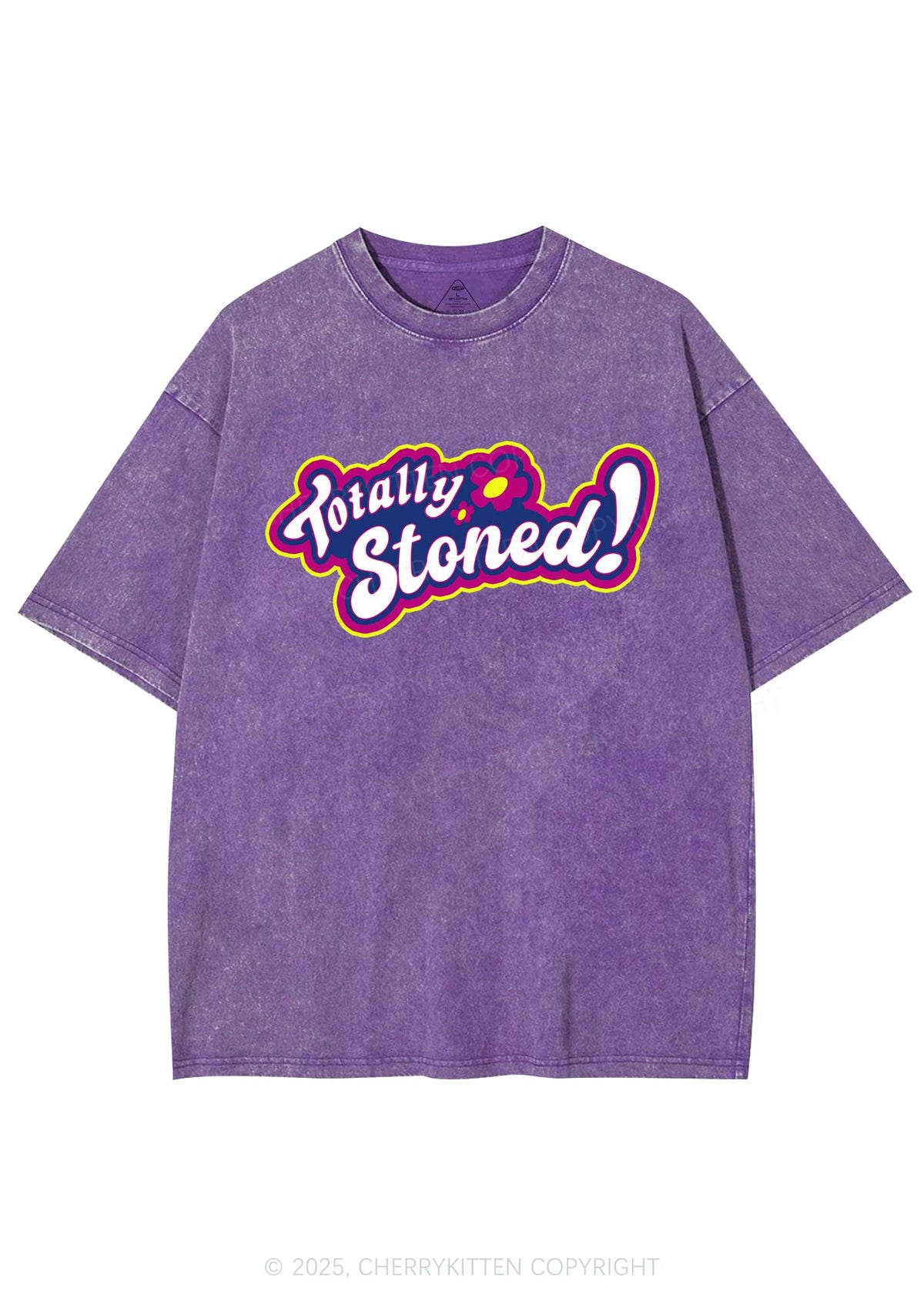 Totally Stoned Y2K Shirts Washed Tee Cherrykitten